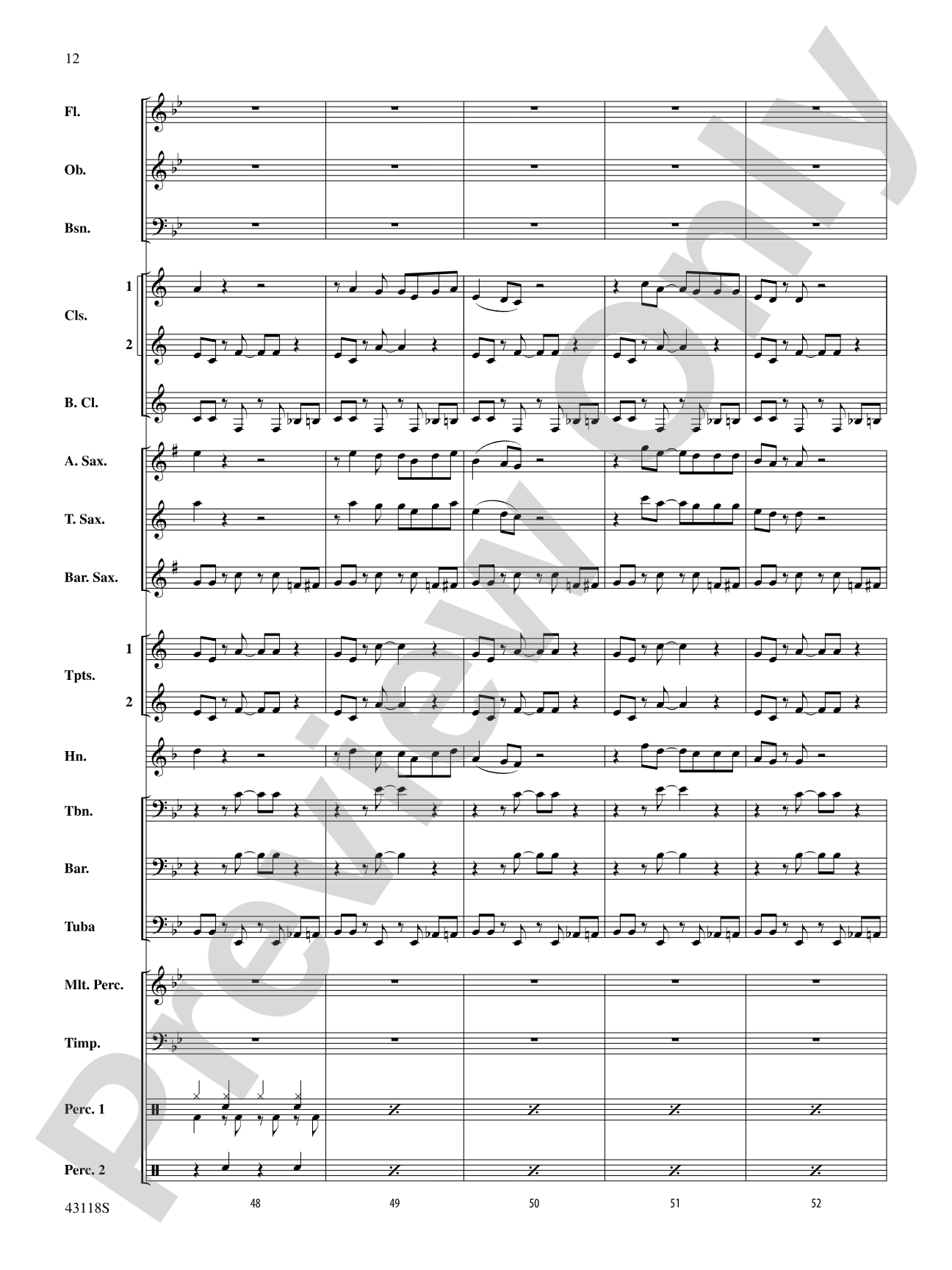 Domino: Concert Band Conductor Score & Parts