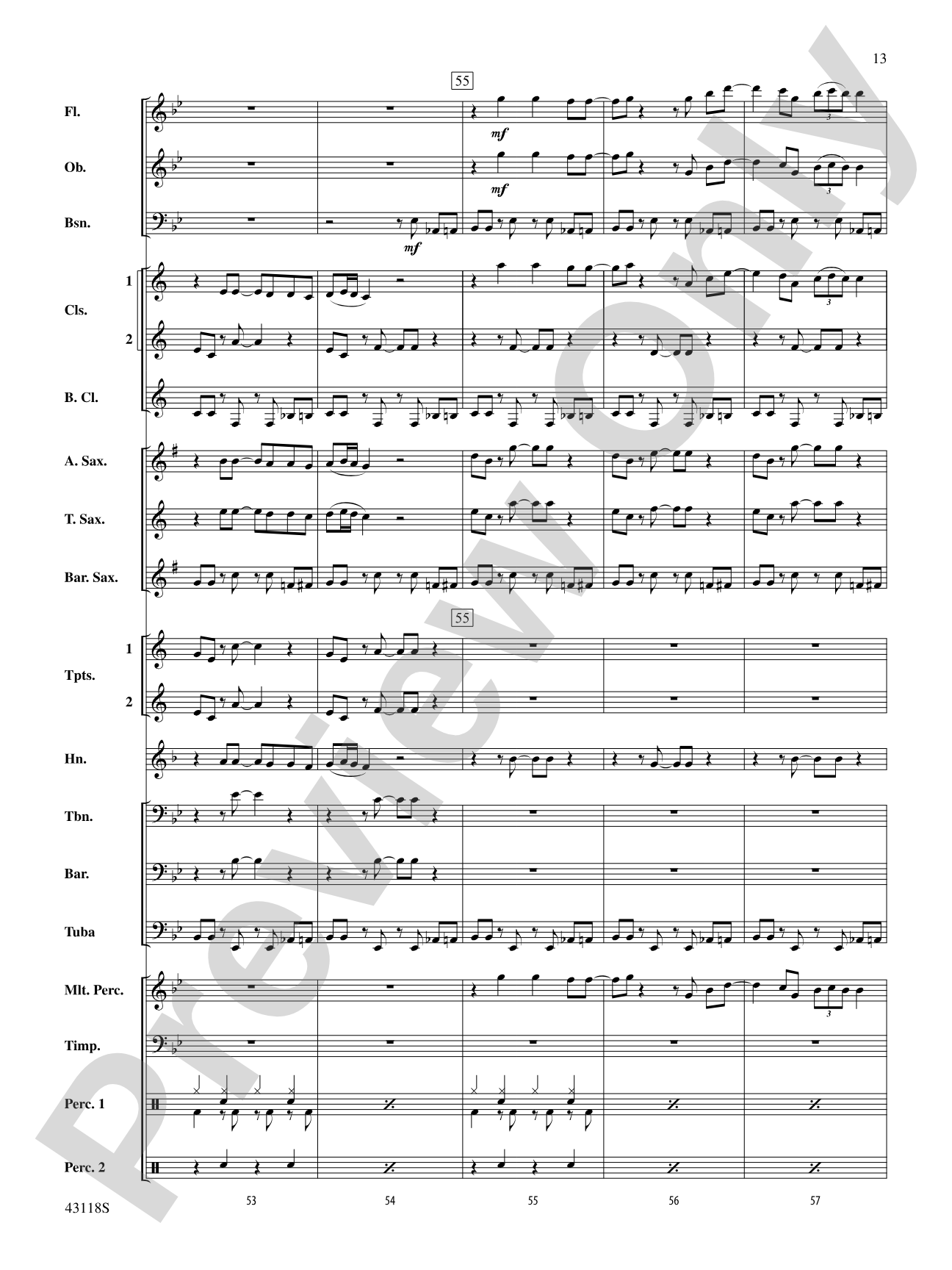 Domino: Concert Band Conductor Score & Parts