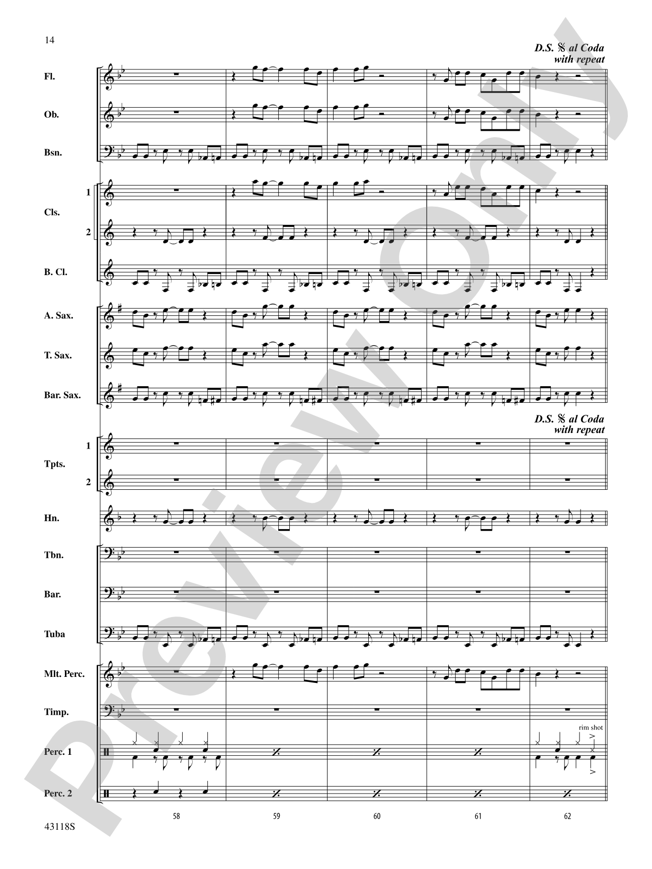 Domino: Concert Band Conductor Score & Parts