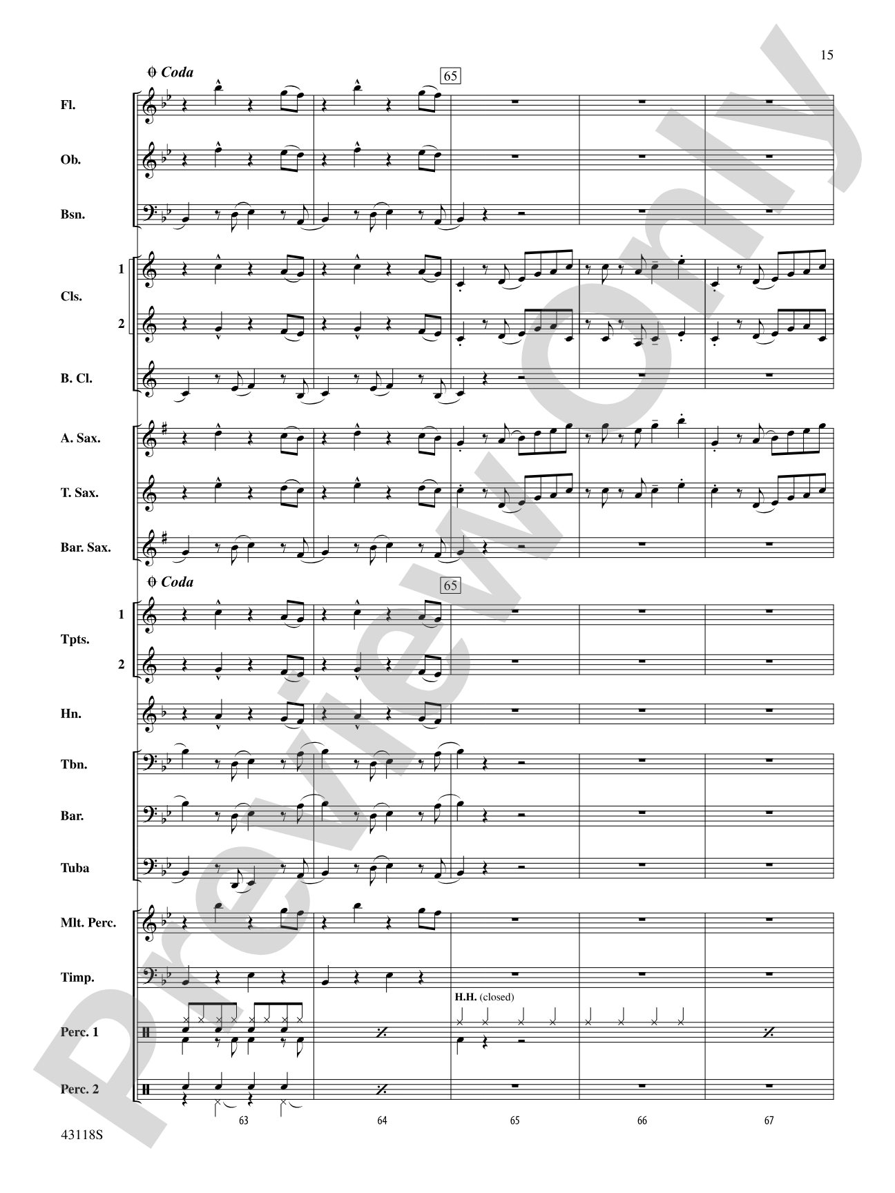 Domino: Concert Band Conductor Score & Parts