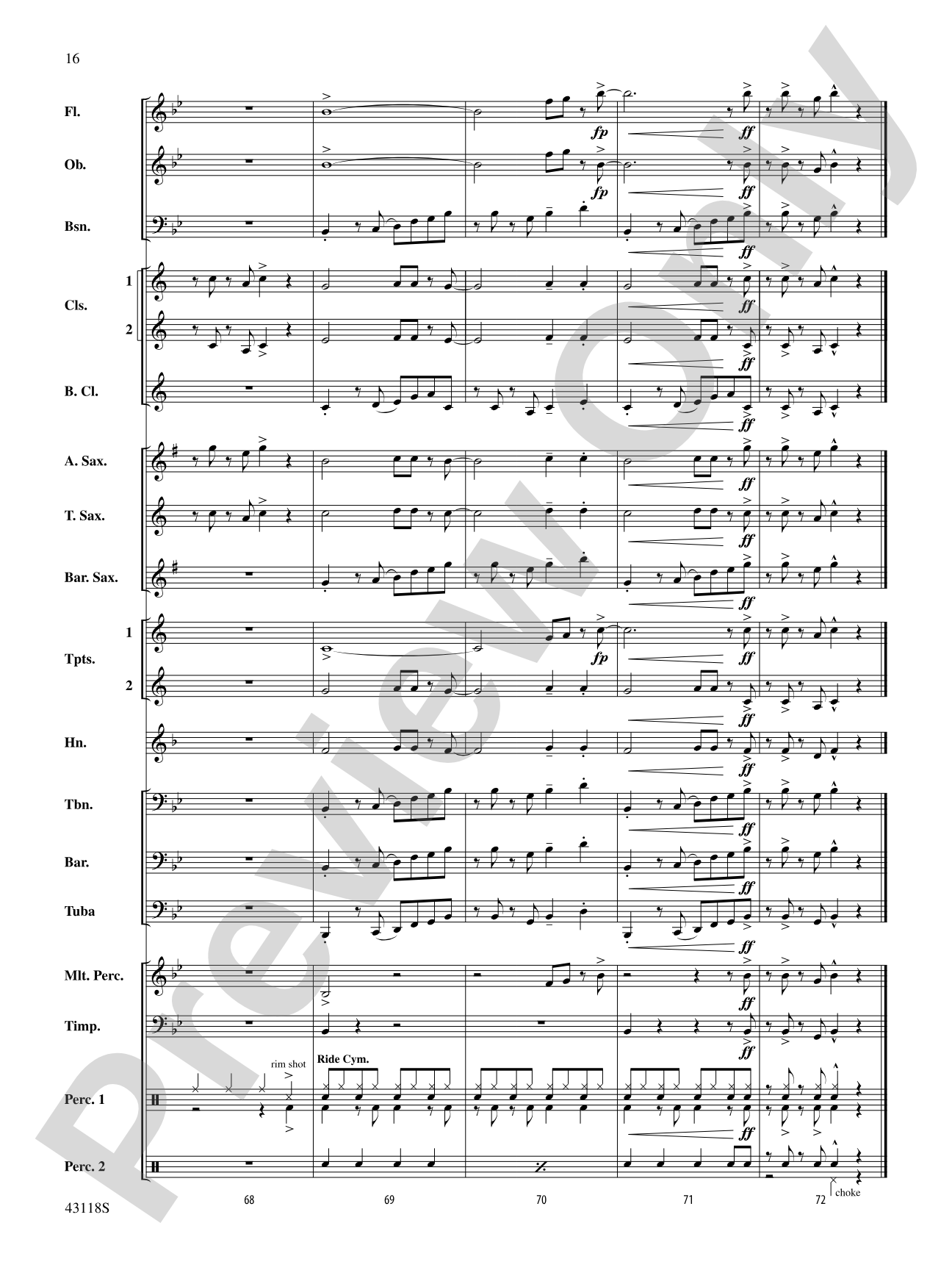 Domino: Concert Band Conductor Score & Parts