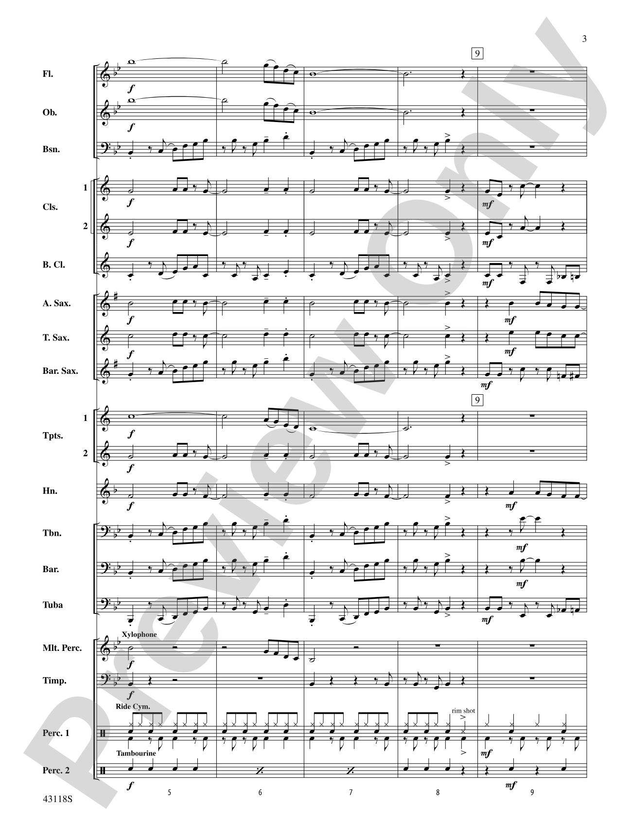 Domino: Concert Band Conductor Score & Parts