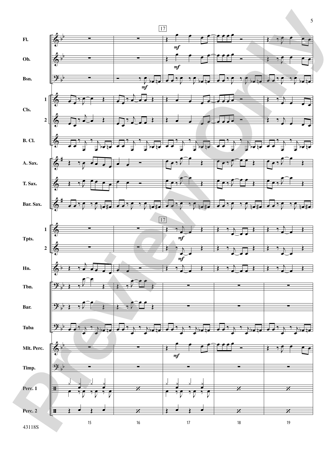 Domino: Concert Band Conductor Score & Parts