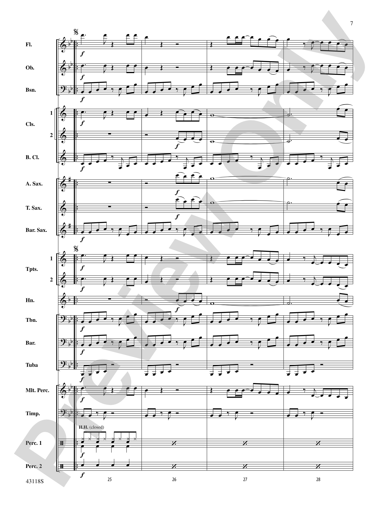 Domino: Concert Band Conductor Score & Parts