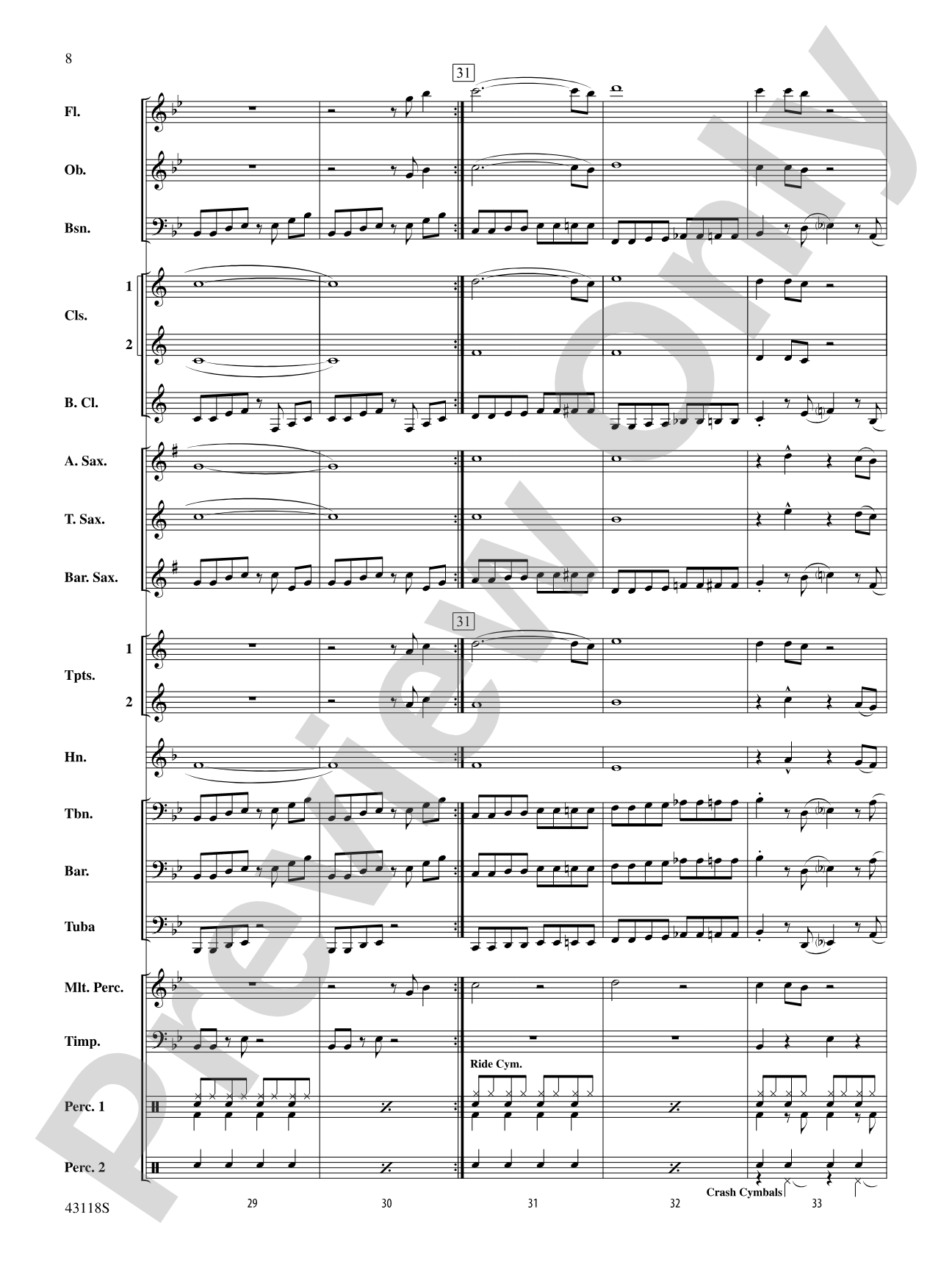 Domino: Concert Band Conductor Score & Parts