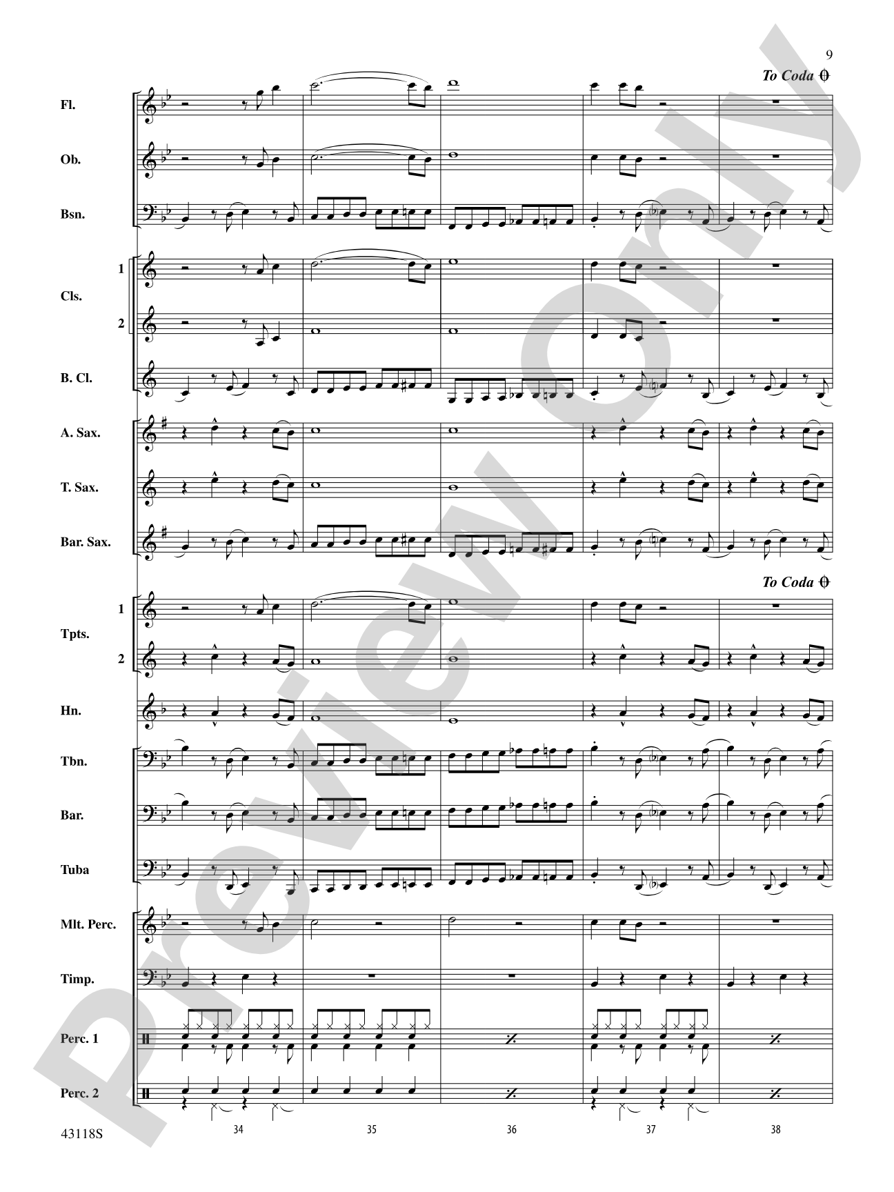 Domino: Concert Band Conductor Score & Parts