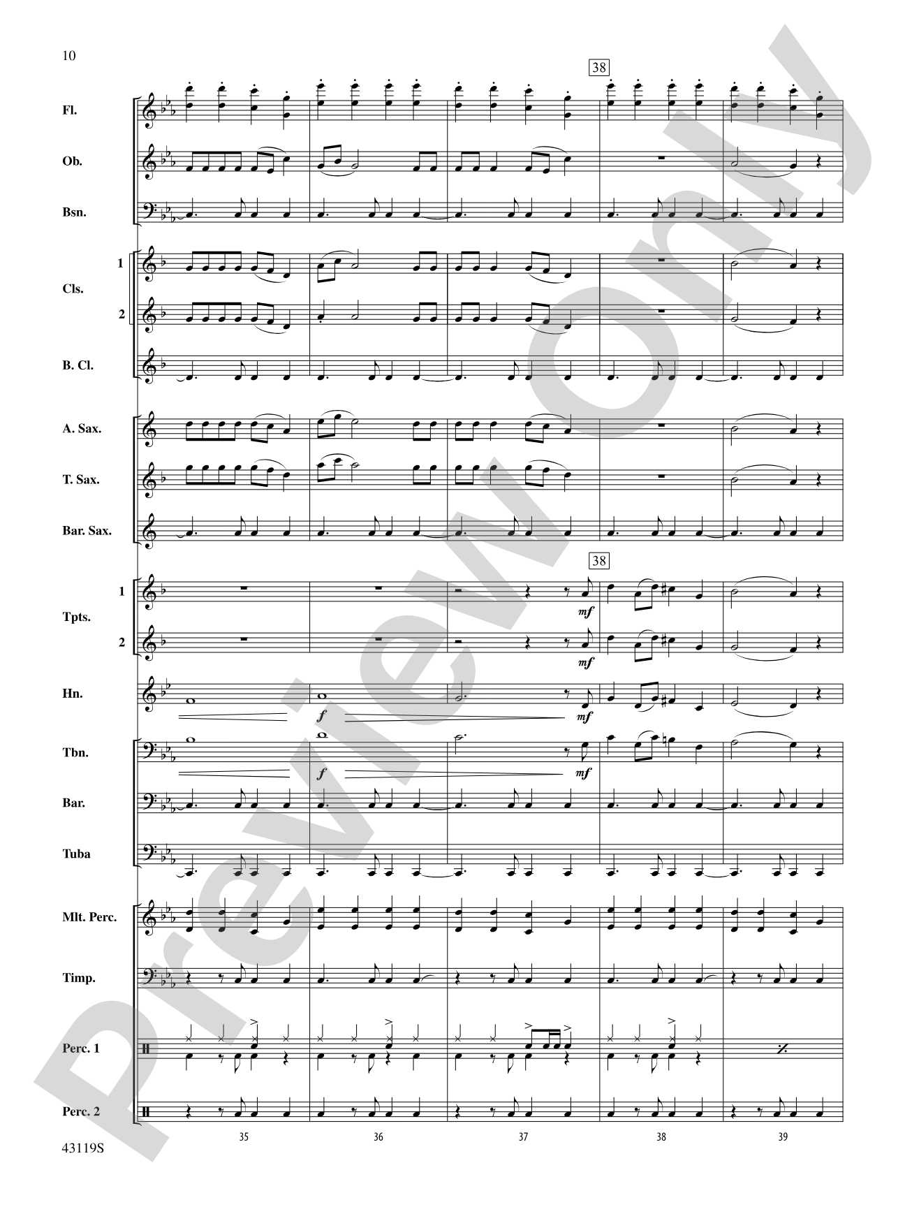 Dark Horse: Concert Band Conductor Score & Parts