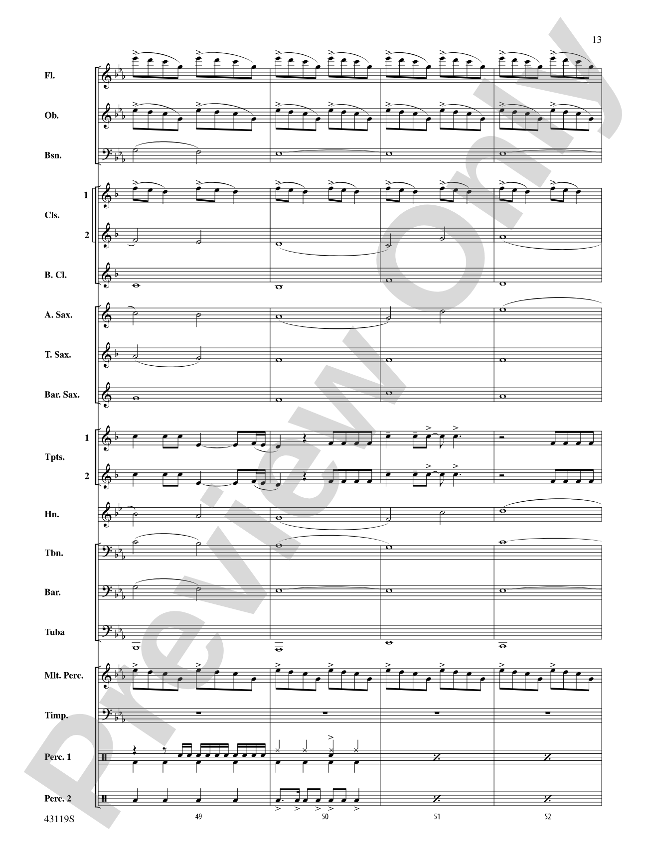 Dark Horse: Concert Band Conductor Score & Parts