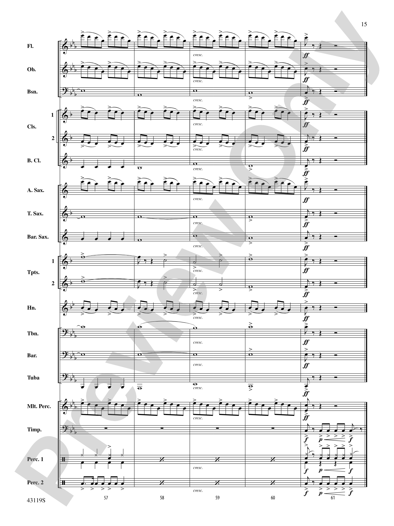 Dark Horse: Concert Band Conductor Score & Parts