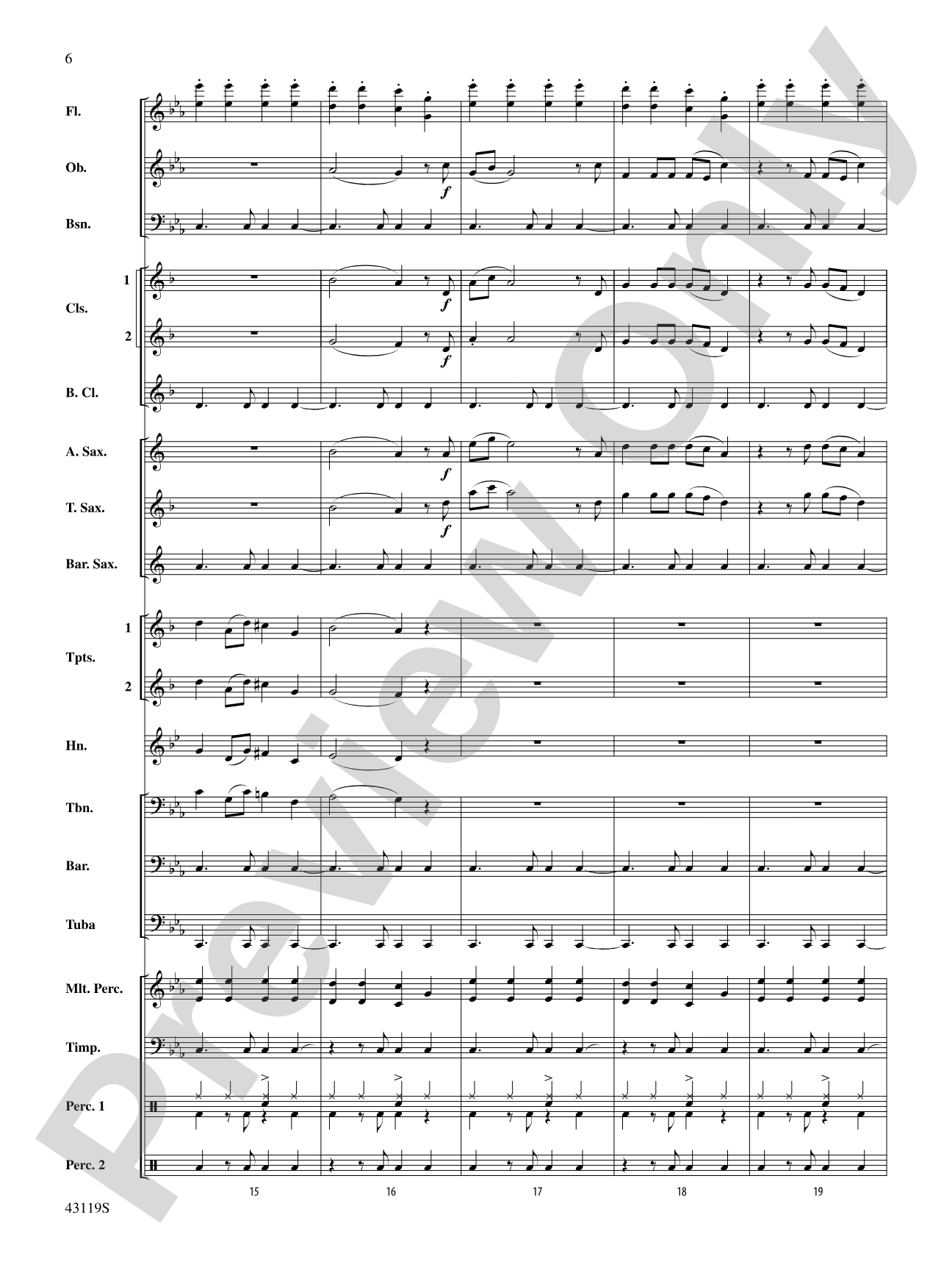 Dark Horse: Concert Band Conductor Score & Parts