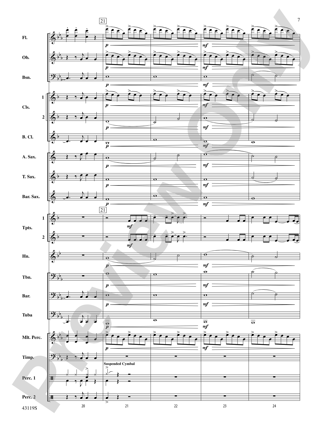 Dark Horse: Concert Band Conductor Score & Parts