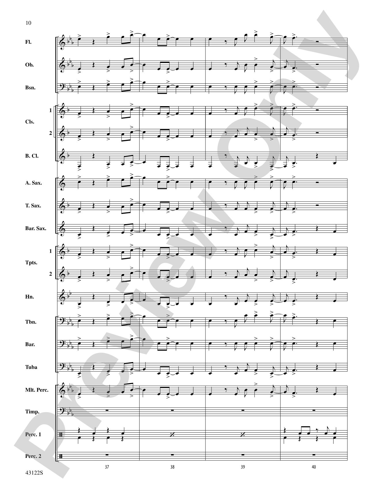 Clouds: Concert Band Conductor Score & Parts