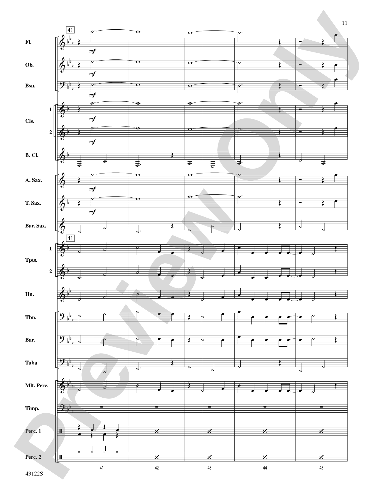 Clouds: Concert Band Conductor Score & Parts