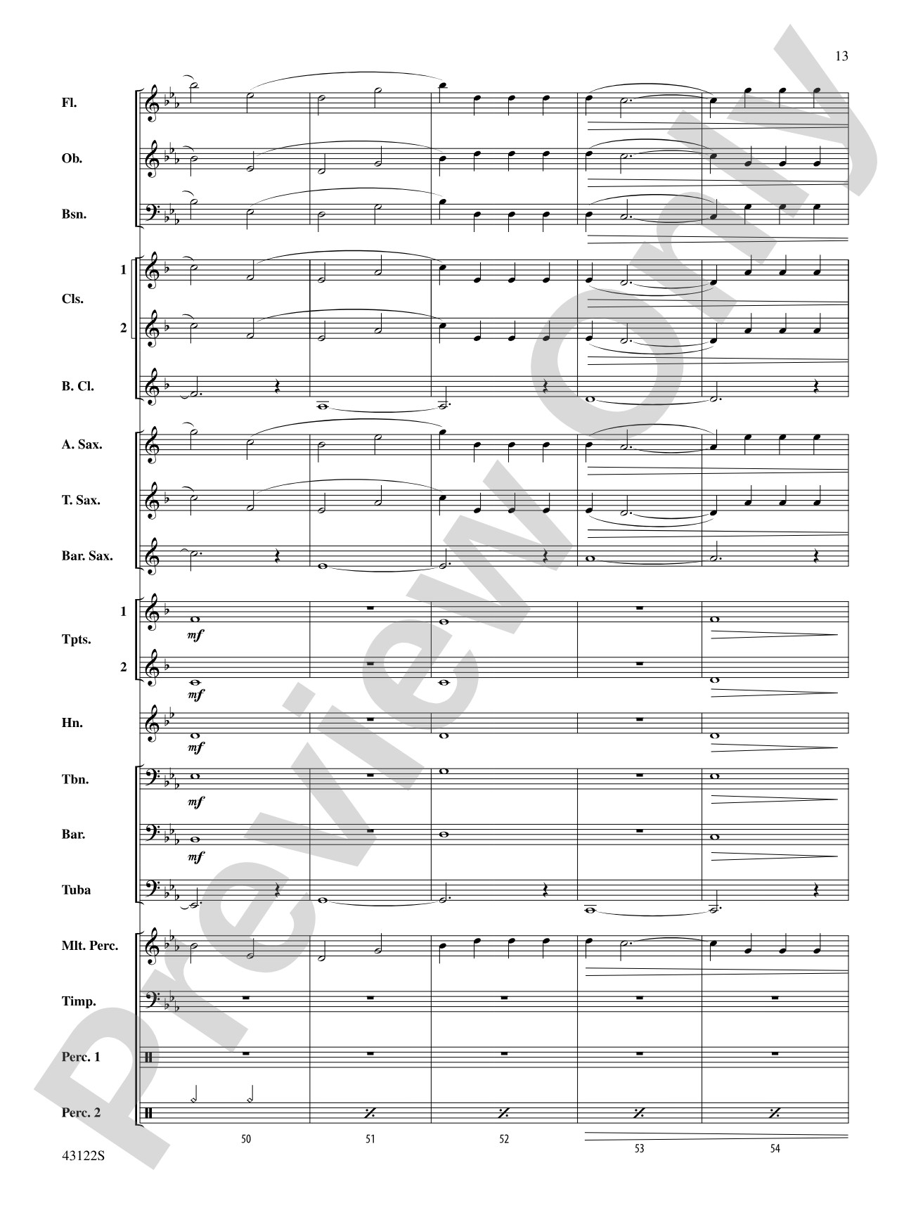 Clouds: Concert Band Conductor Score & Parts