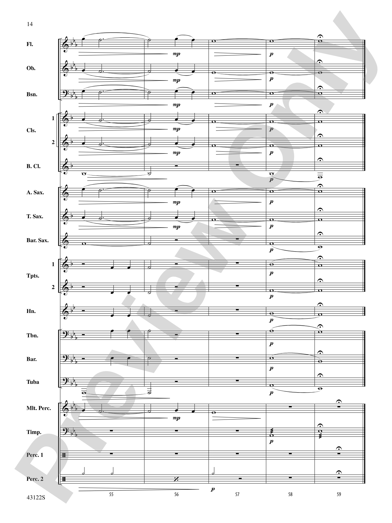 Clouds: Concert Band Conductor Score & Parts