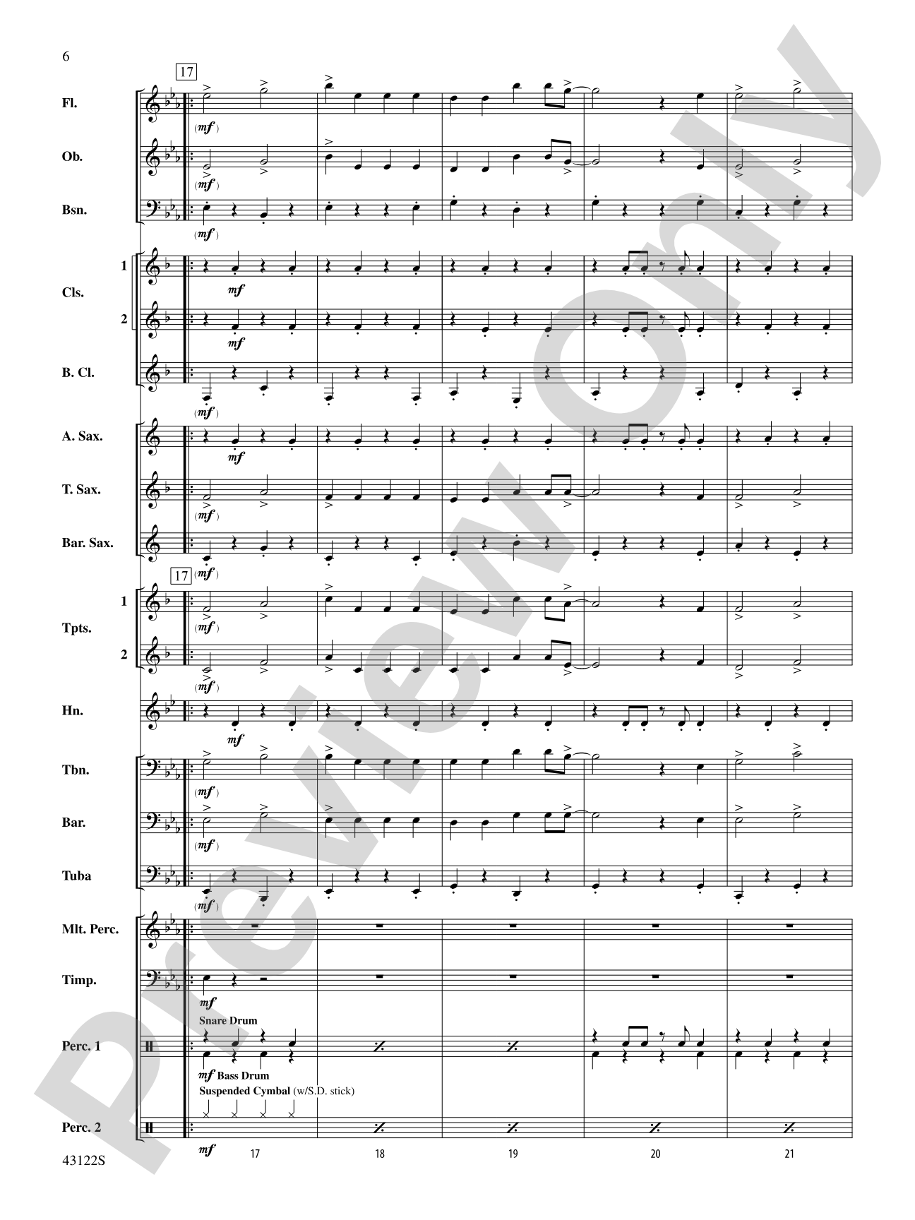 Clouds: Concert Band Conductor Score & Parts