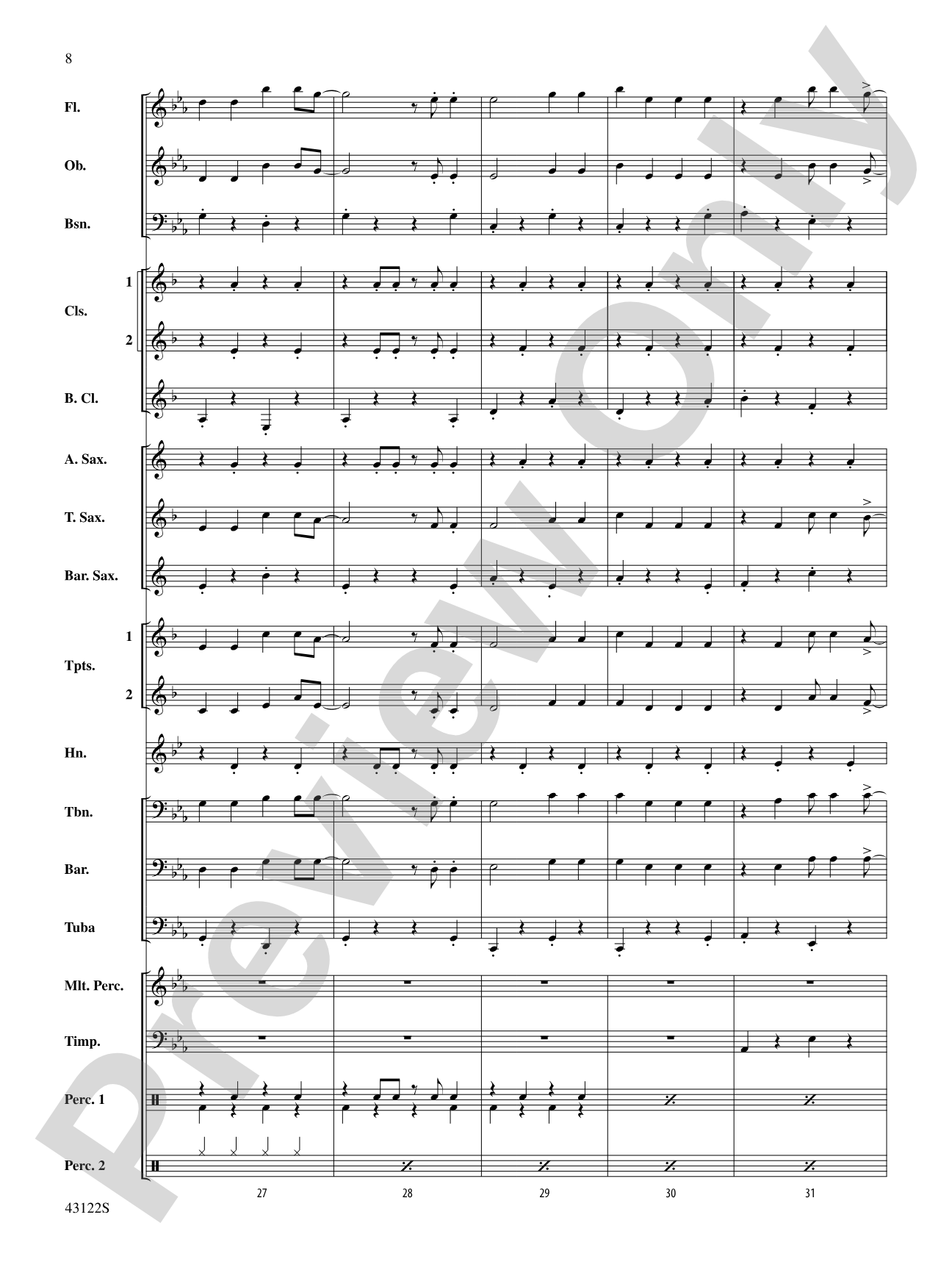 Clouds: Concert Band Conductor Score & Parts