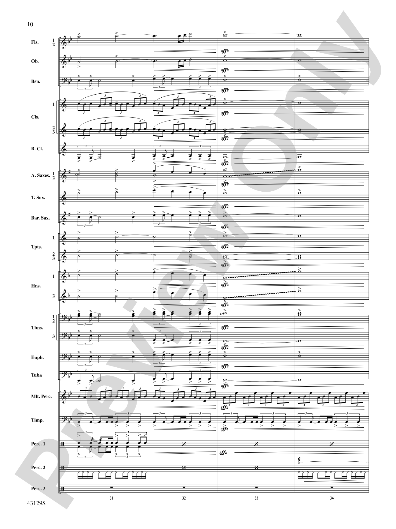 Soundtrack: Concert Band Conductor Score & Parts