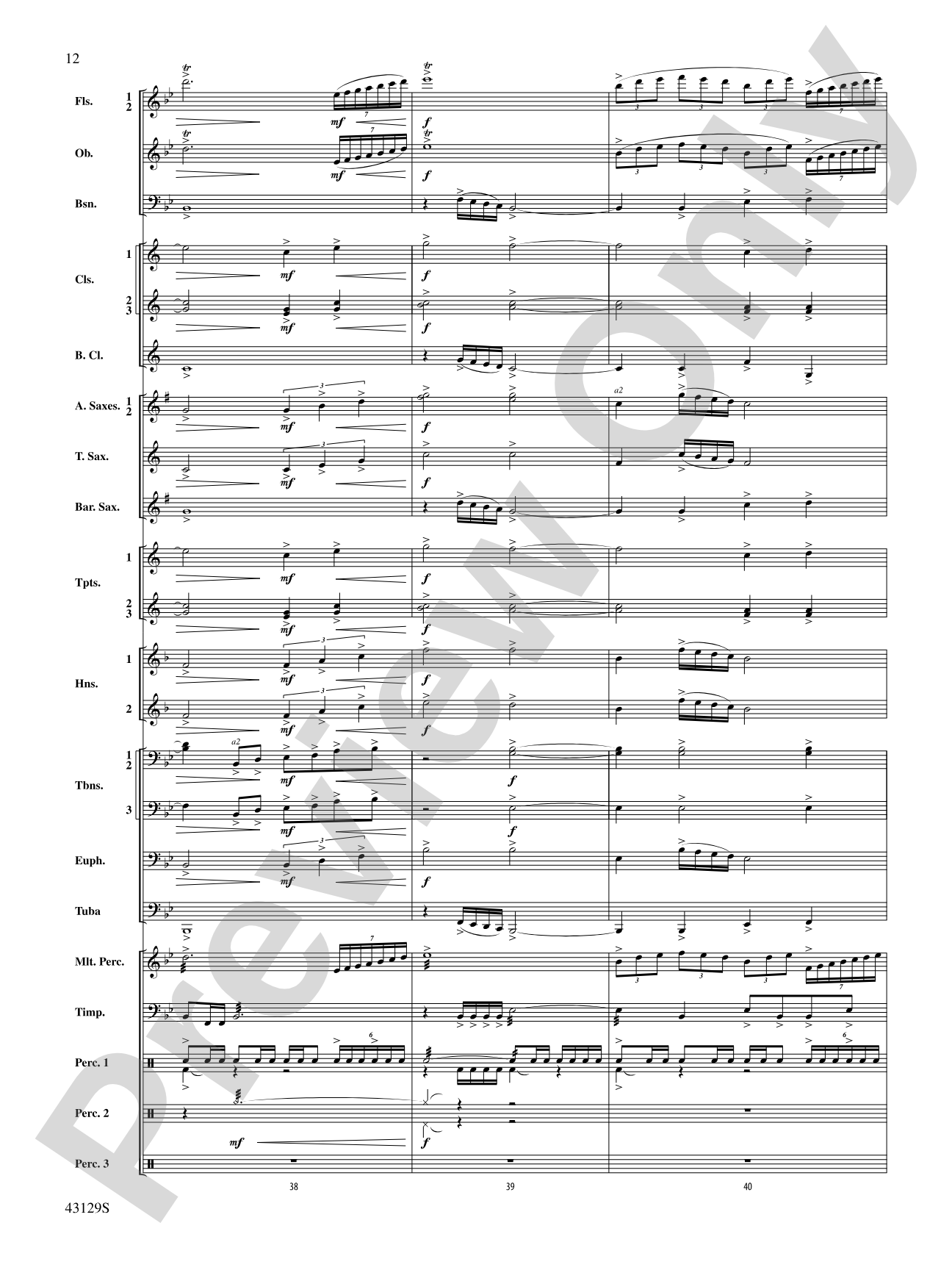 Soundtrack: Concert Band Conductor Score & Parts
