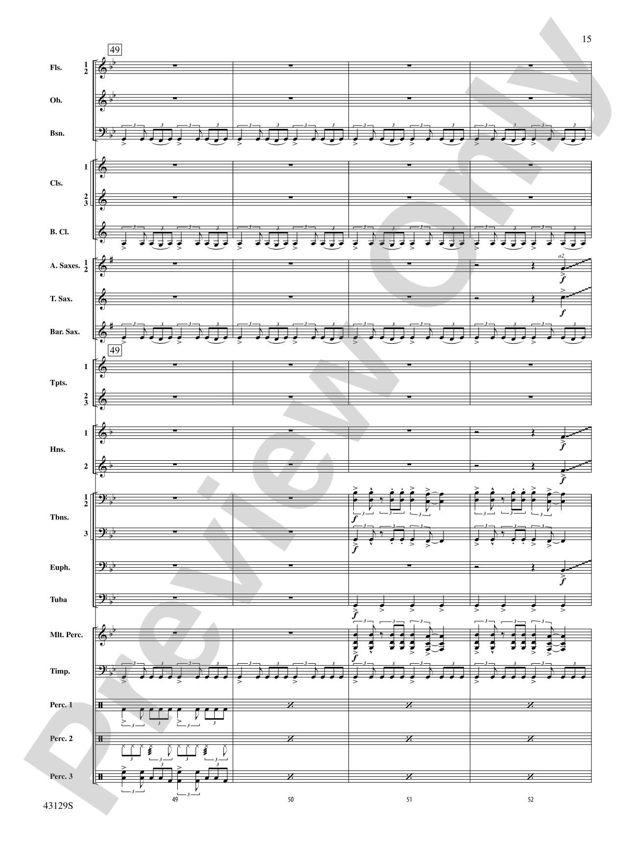 Soundtrack: Concert Band Conductor Score & Parts