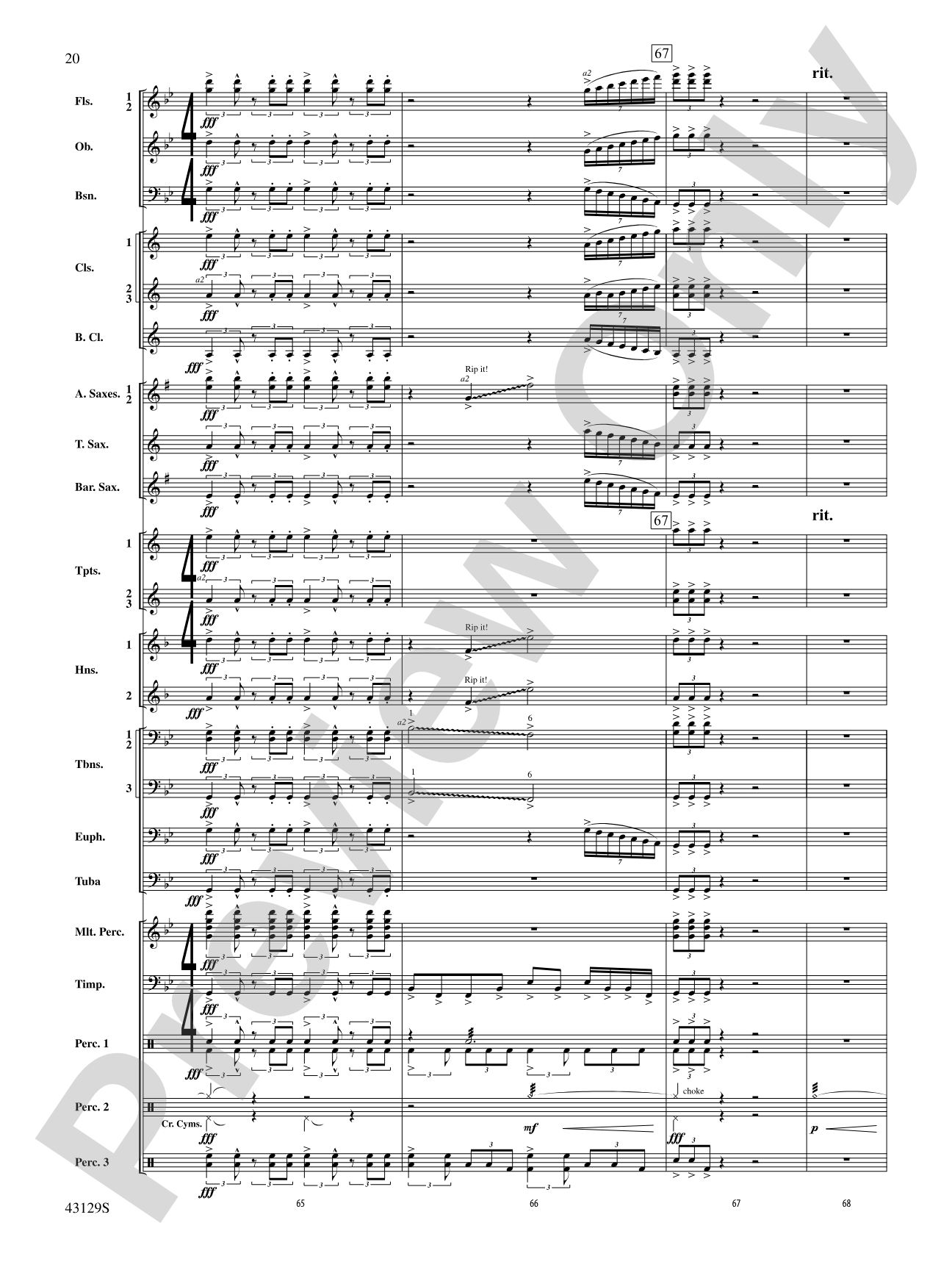 Soundtrack: Concert Band Conductor Score & Parts