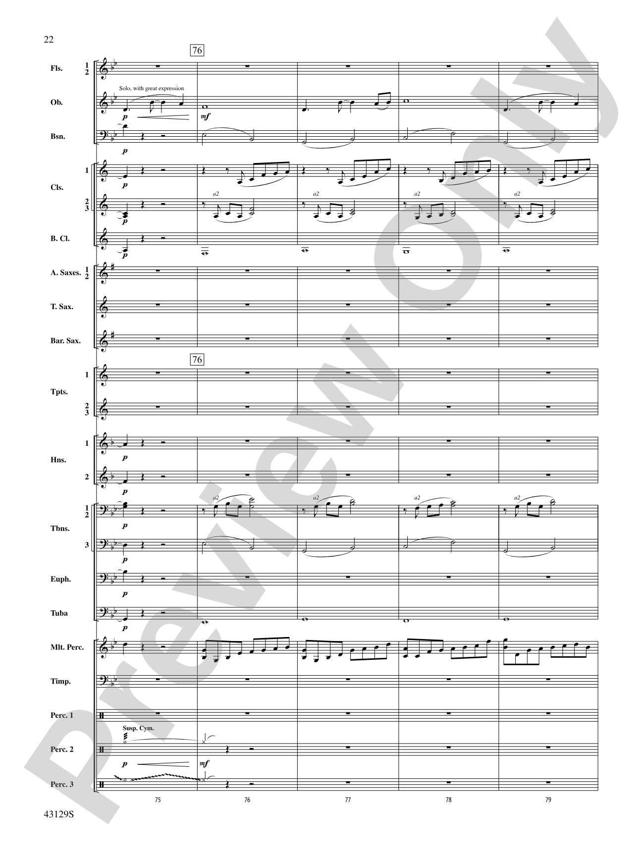 Soundtrack: Concert Band Conductor Score & Parts