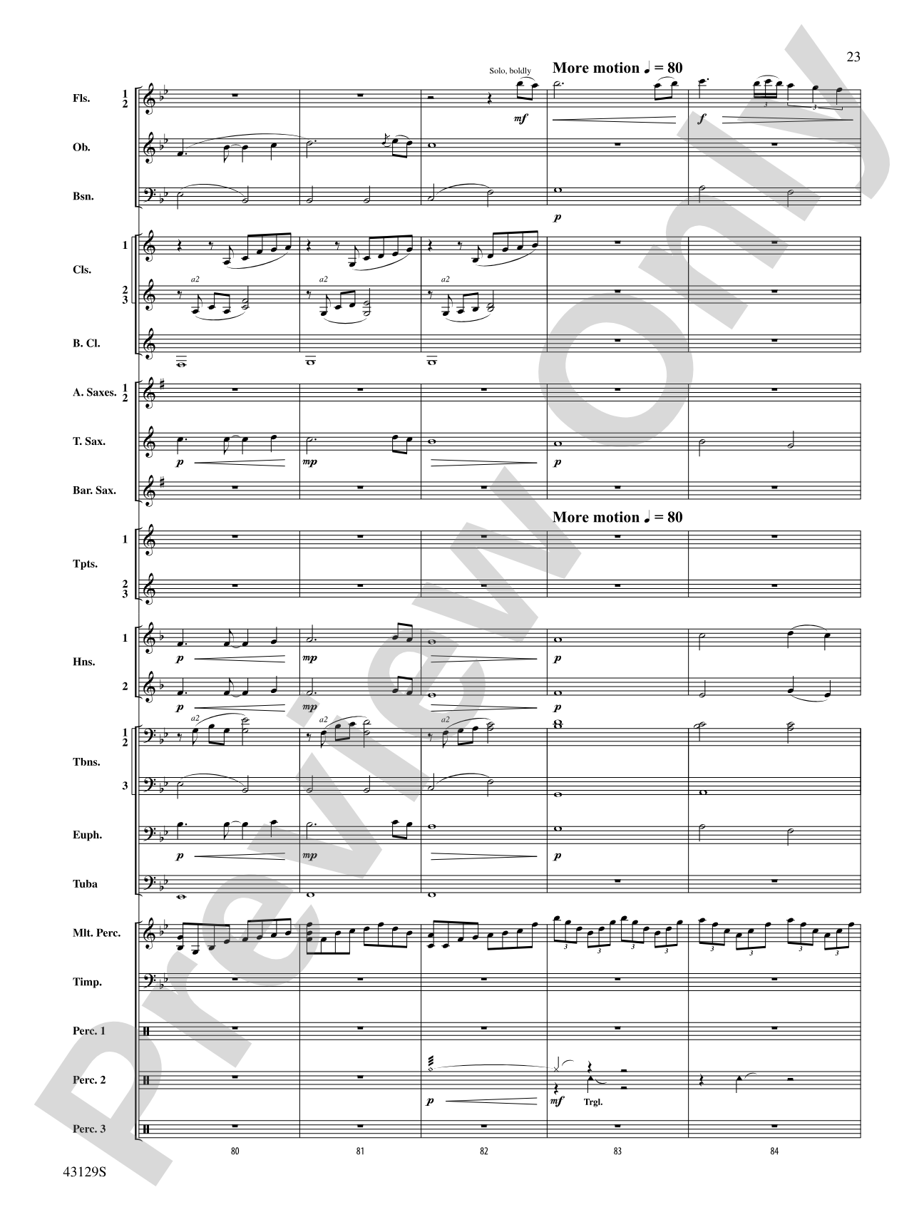 Soundtrack: Concert Band Conductor Score & Parts