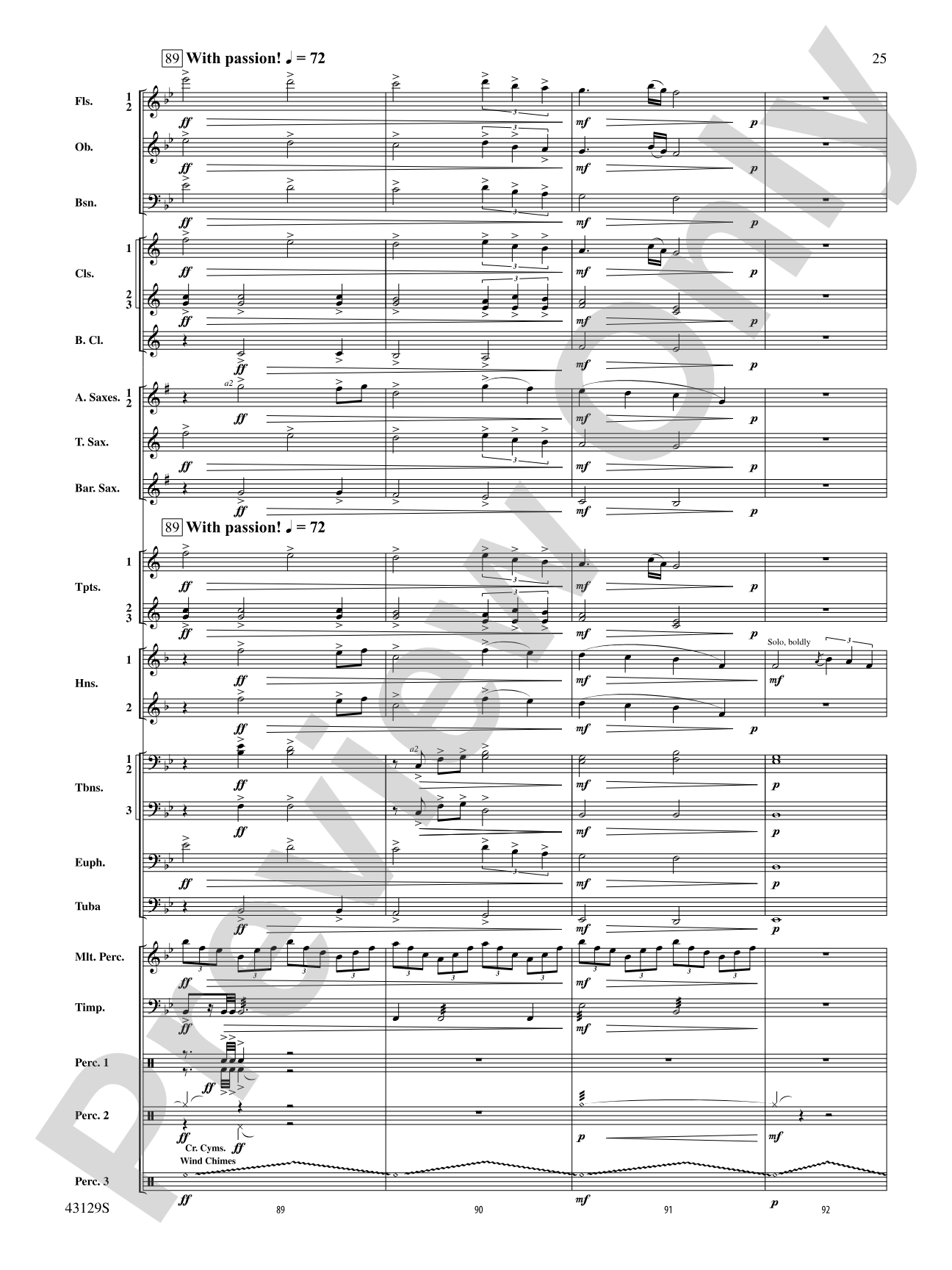 Soundtrack: Concert Band Conductor Score & Parts