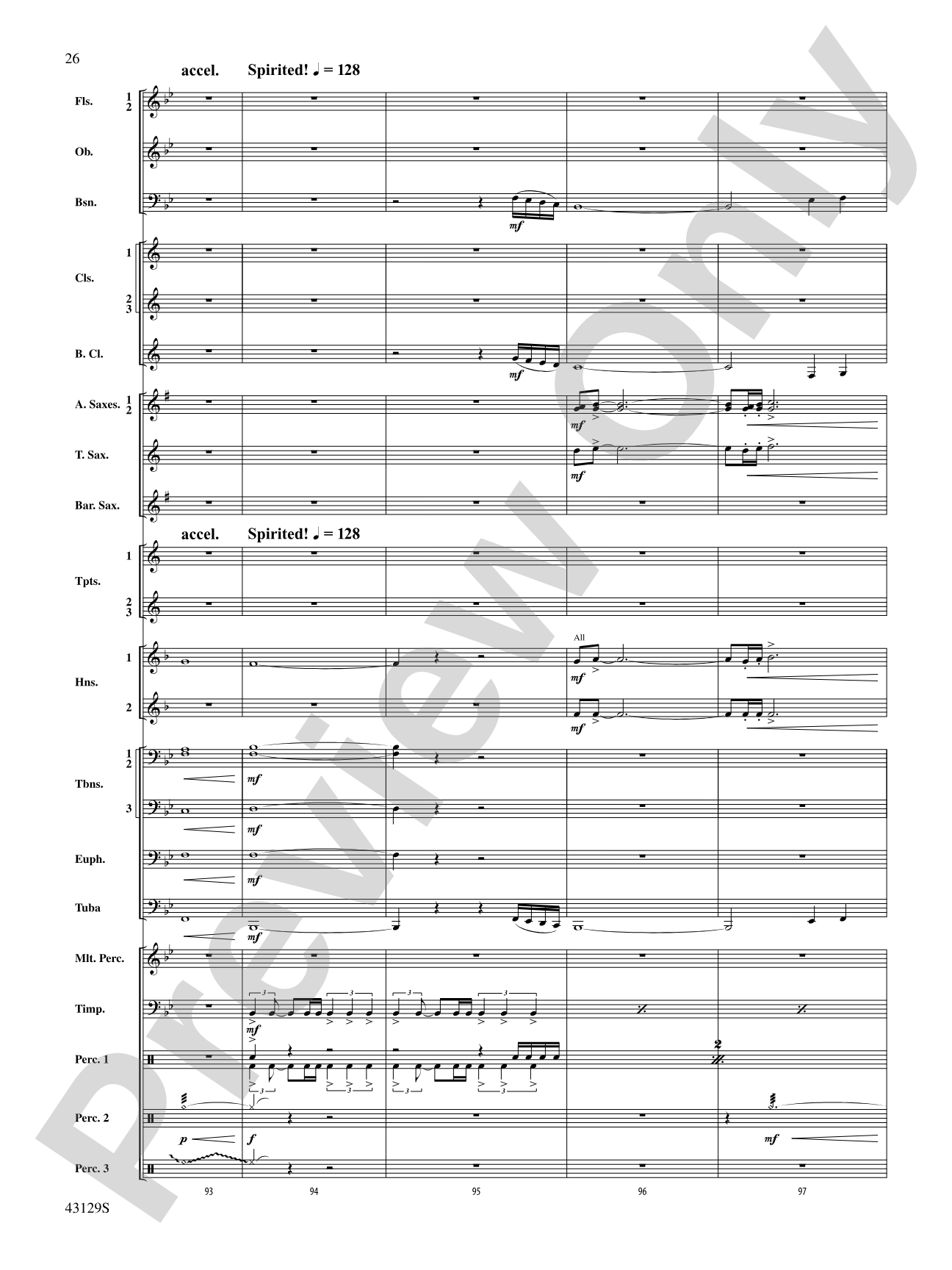 Soundtrack: Concert Band Conductor Score & Parts