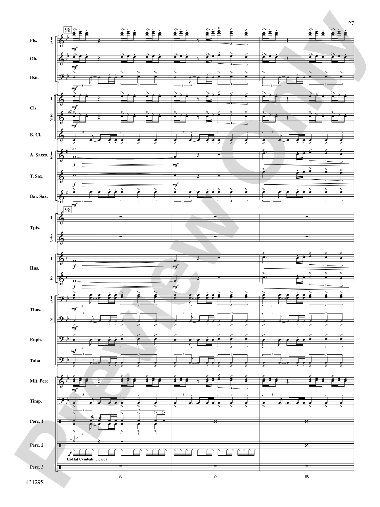 Soundtrack: Concert Band Conductor Score & Parts
