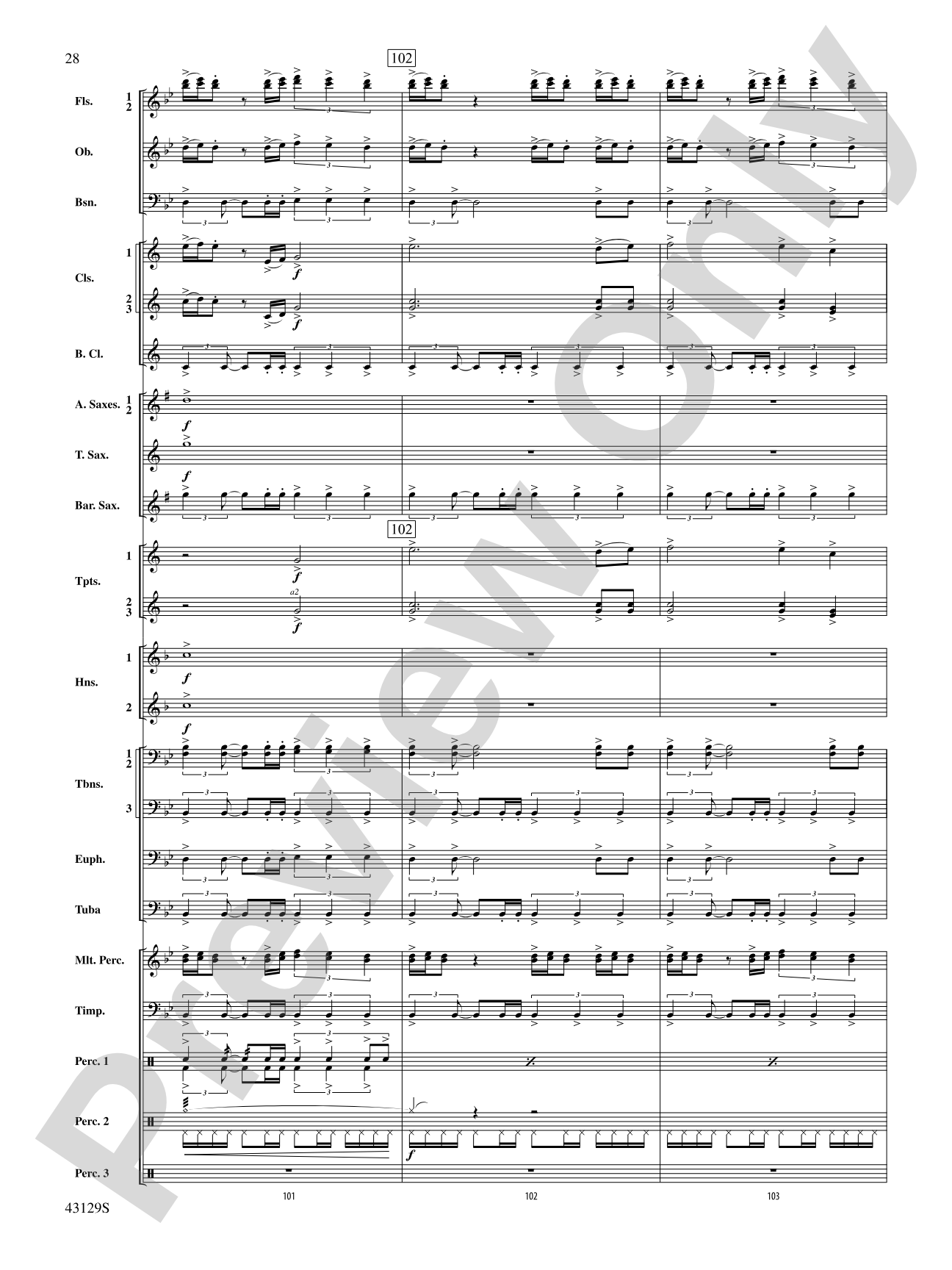 Soundtrack: Concert Band Conductor Score & Parts