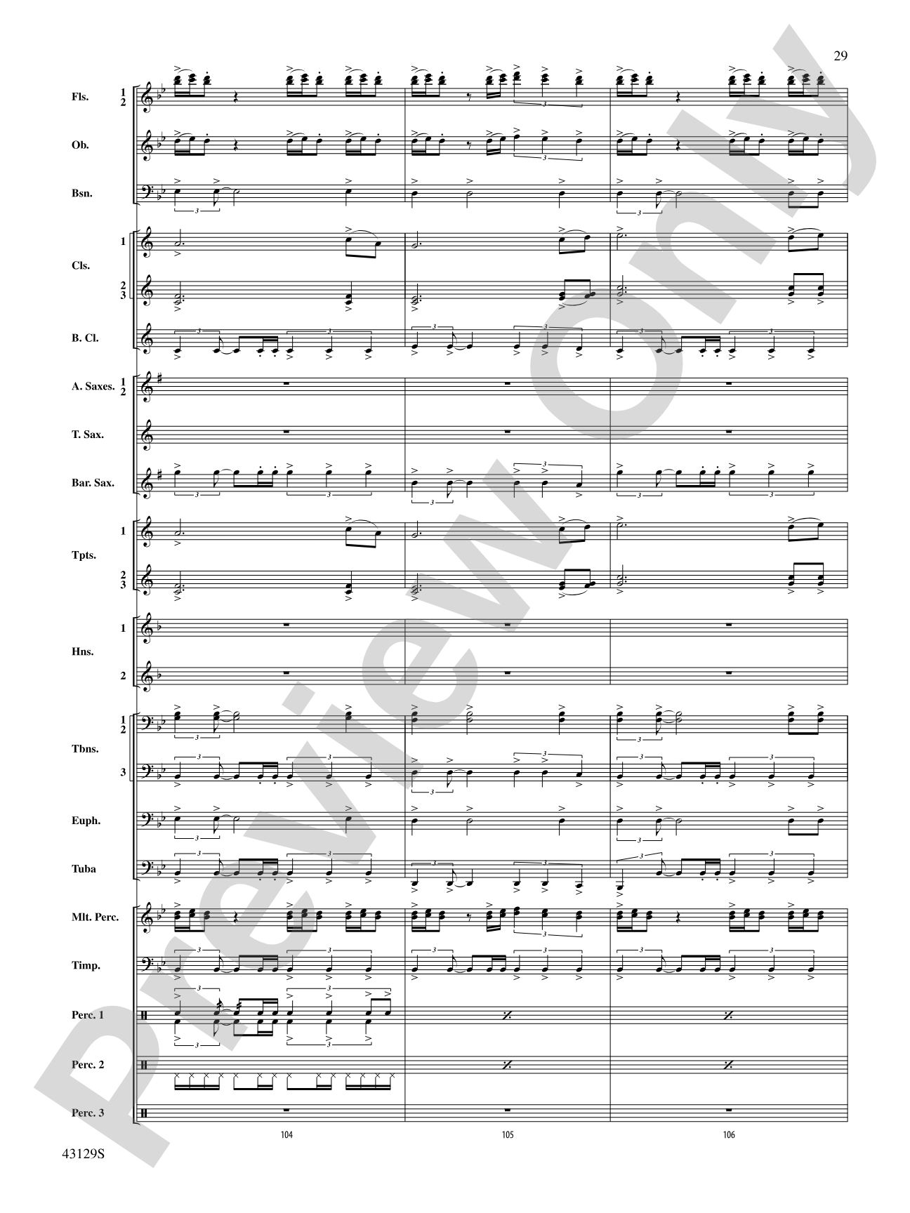 Soundtrack: Concert Band Conductor Score & Parts