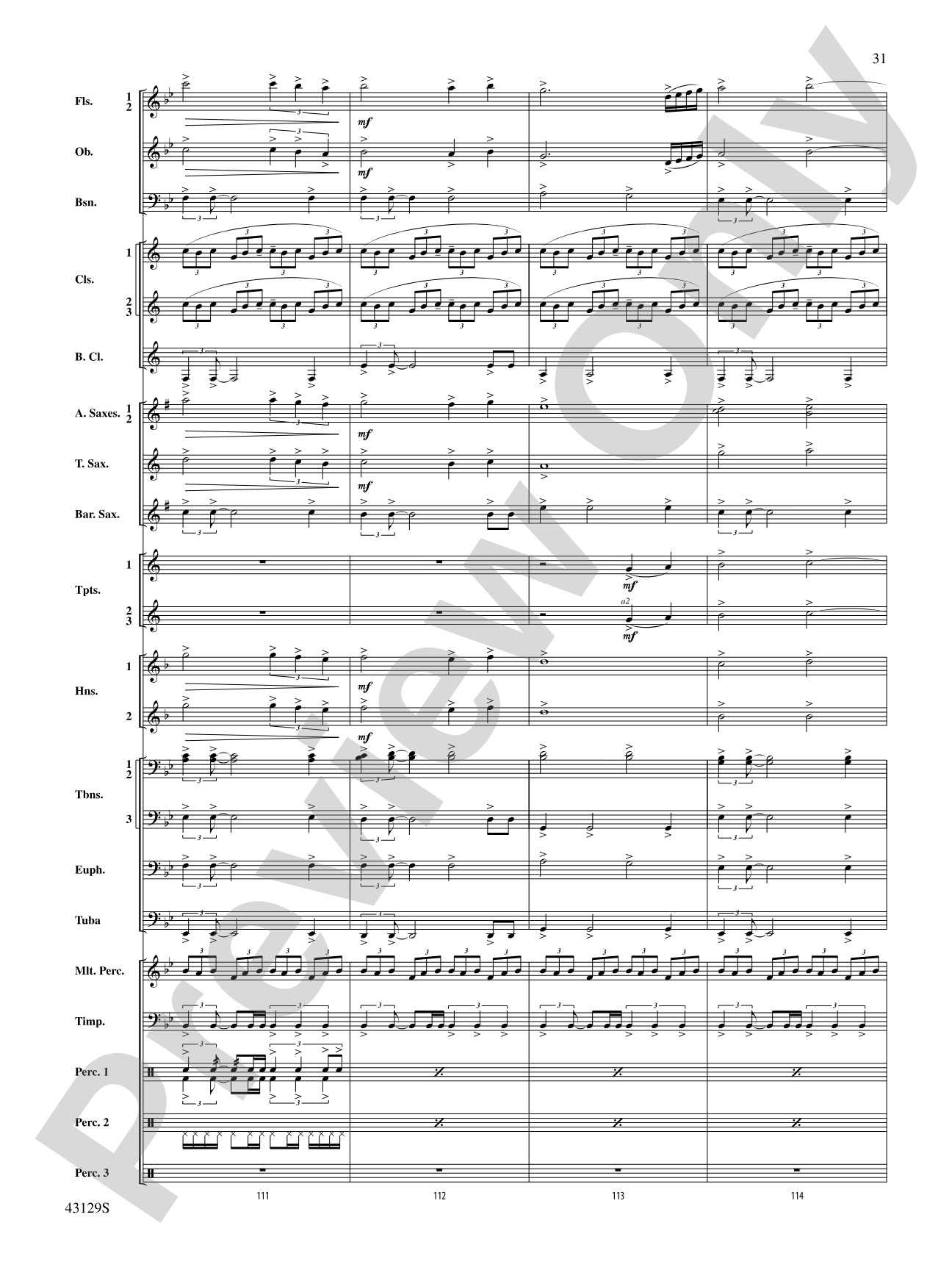 Soundtrack: Concert Band Conductor Score & Parts