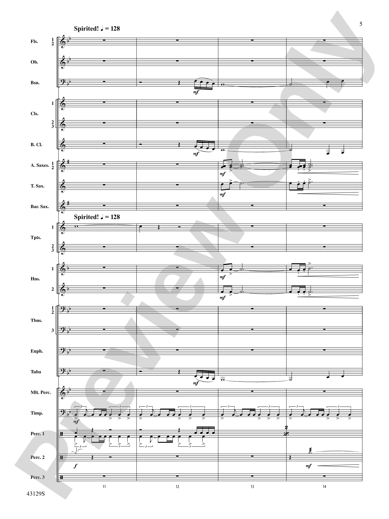 Soundtrack: Concert Band Conductor Score & Parts