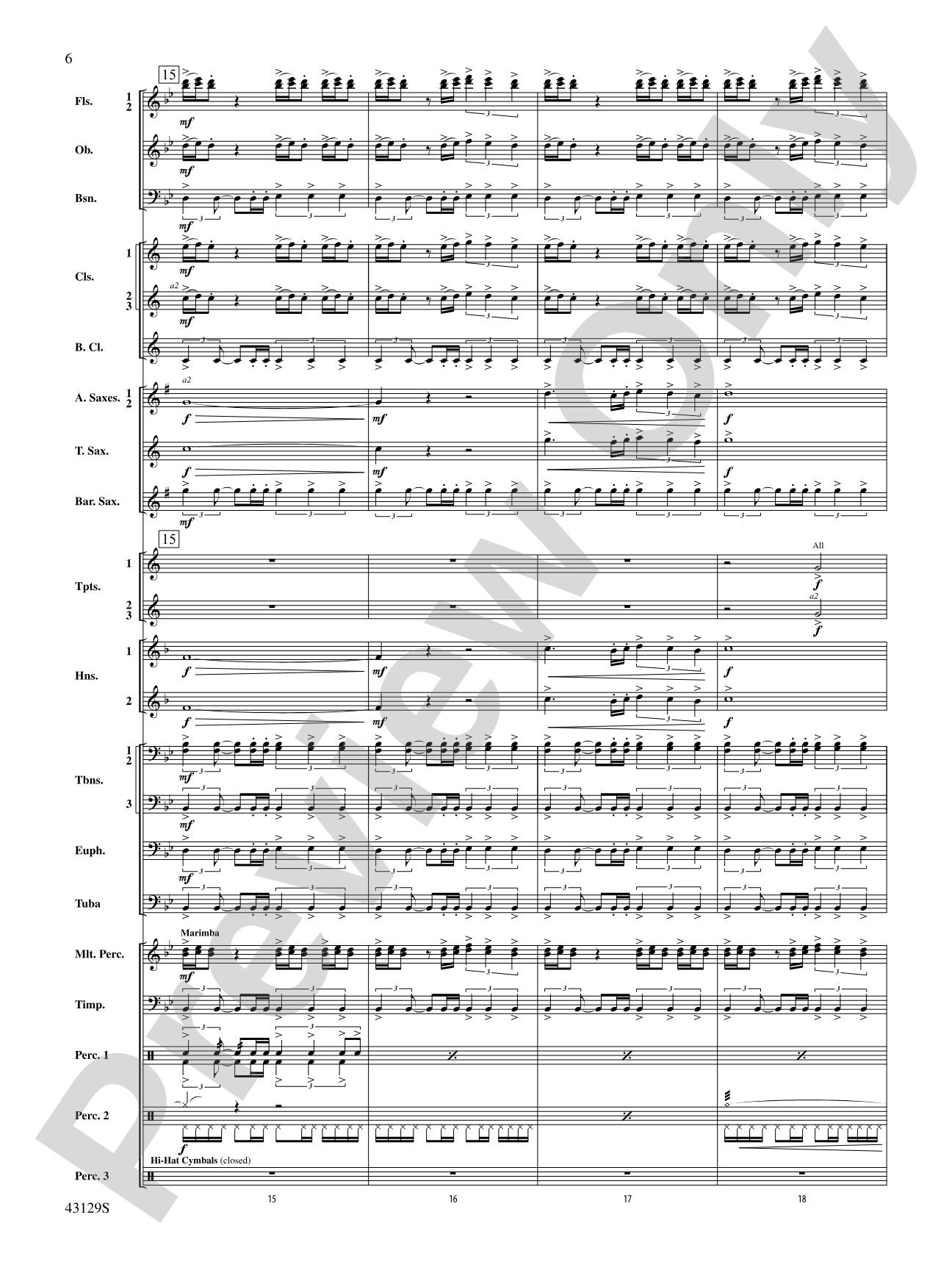 Soundtrack: Concert Band Conductor Score & Parts
