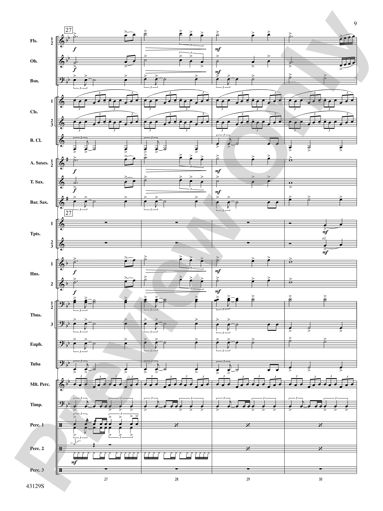 Soundtrack: Concert Band Conductor Score & Parts