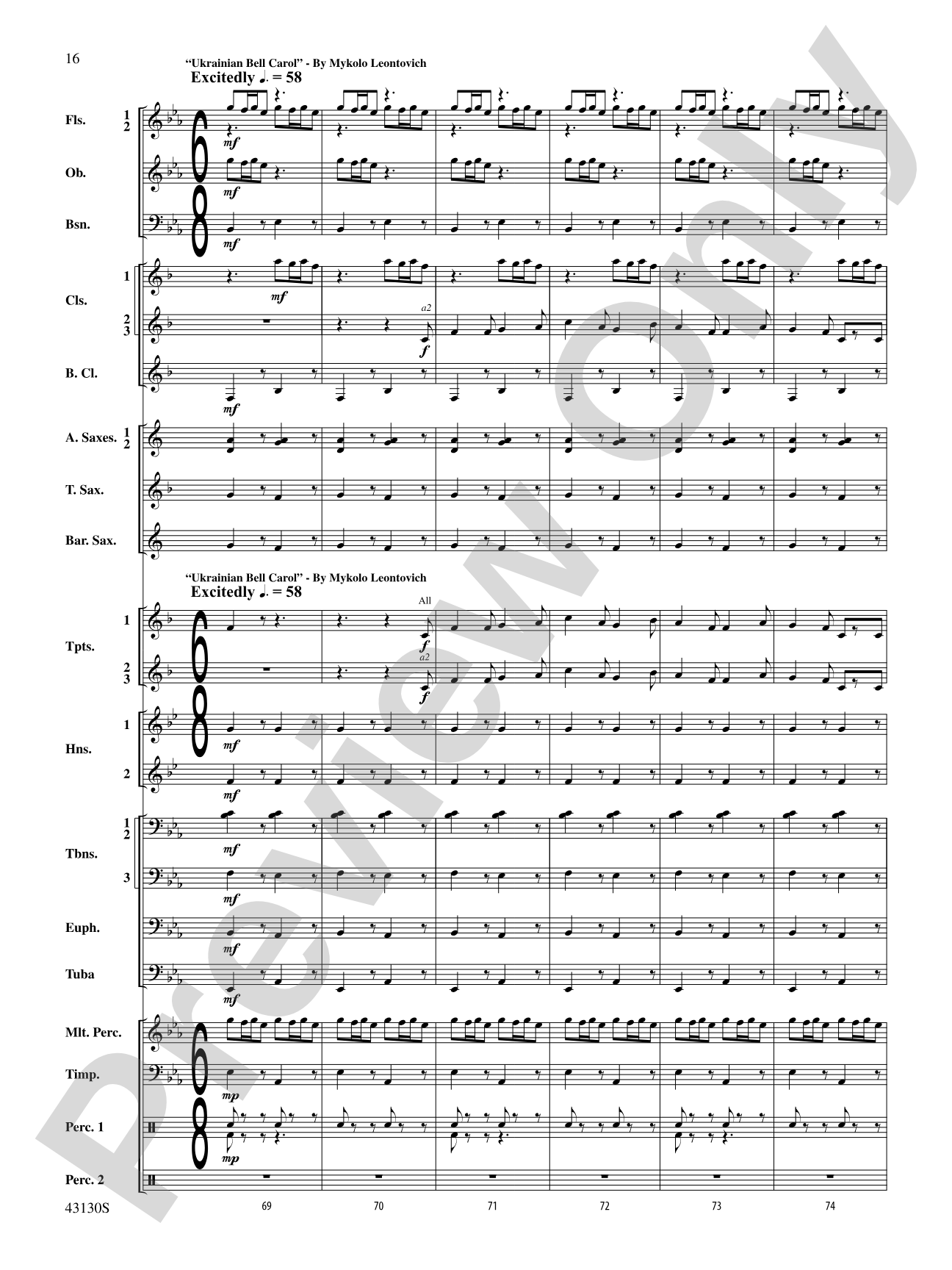 And All the Bells on Earth Shall Ring: Concert Band Conductor Score & Parts