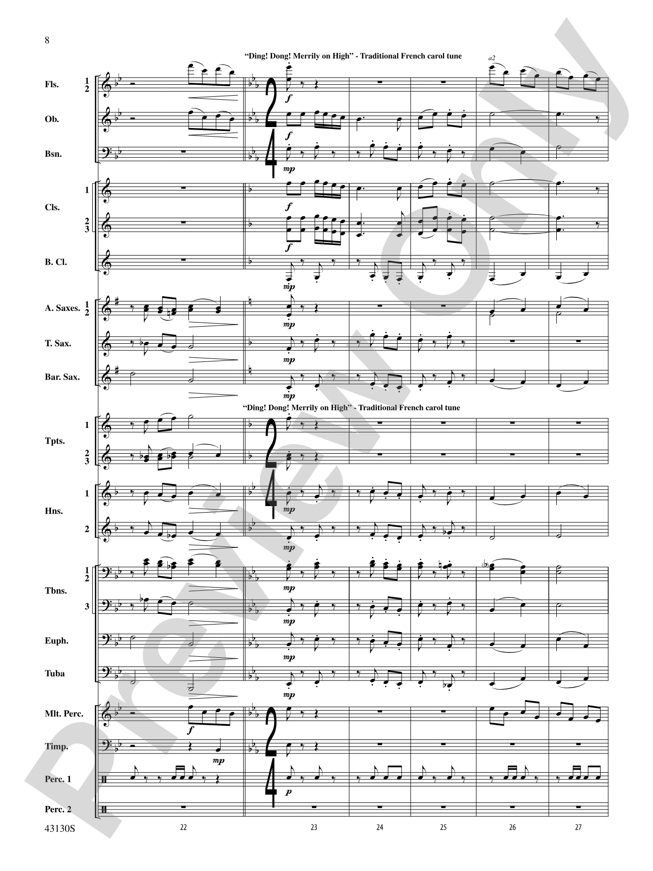 And All the Bells on Earth Shall Ring: Concert Band Conductor Score & Parts