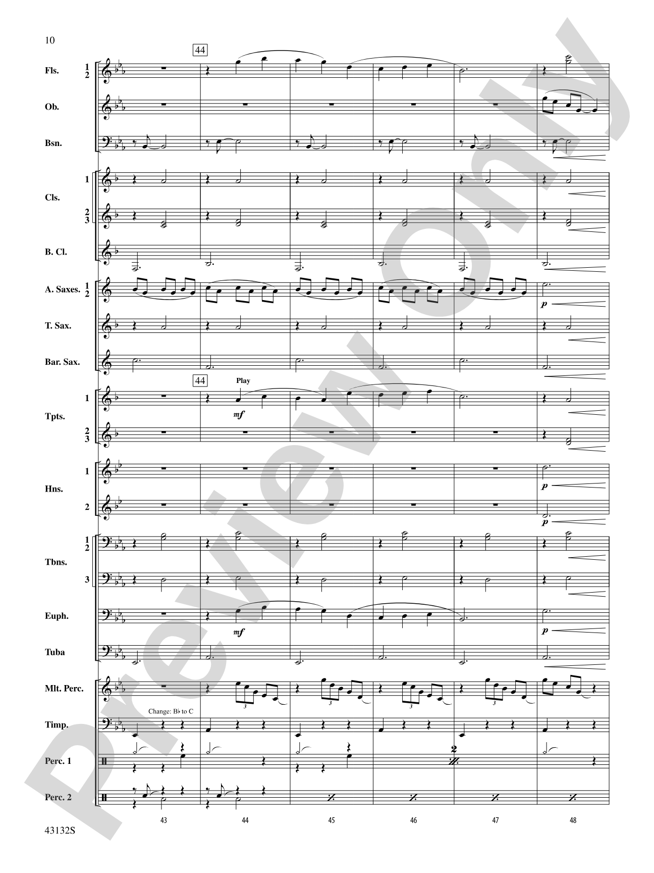 Festival Dance: Concert Band Conductor Score & Parts