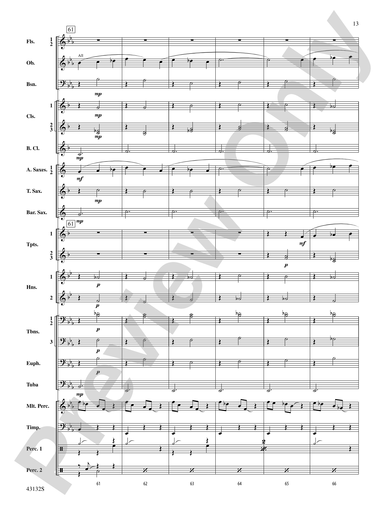 Festival Dance: Concert Band Conductor Score & Parts