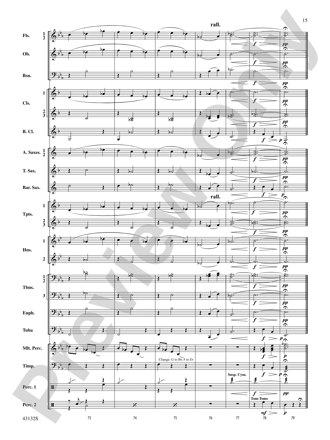 Festival Dance: Concert Band Conductor Score & Parts