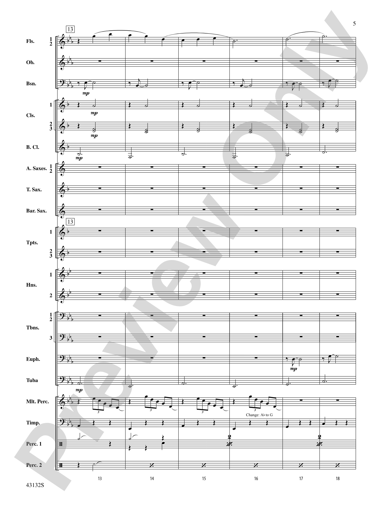 Festival Dance: Concert Band Conductor Score & Parts
