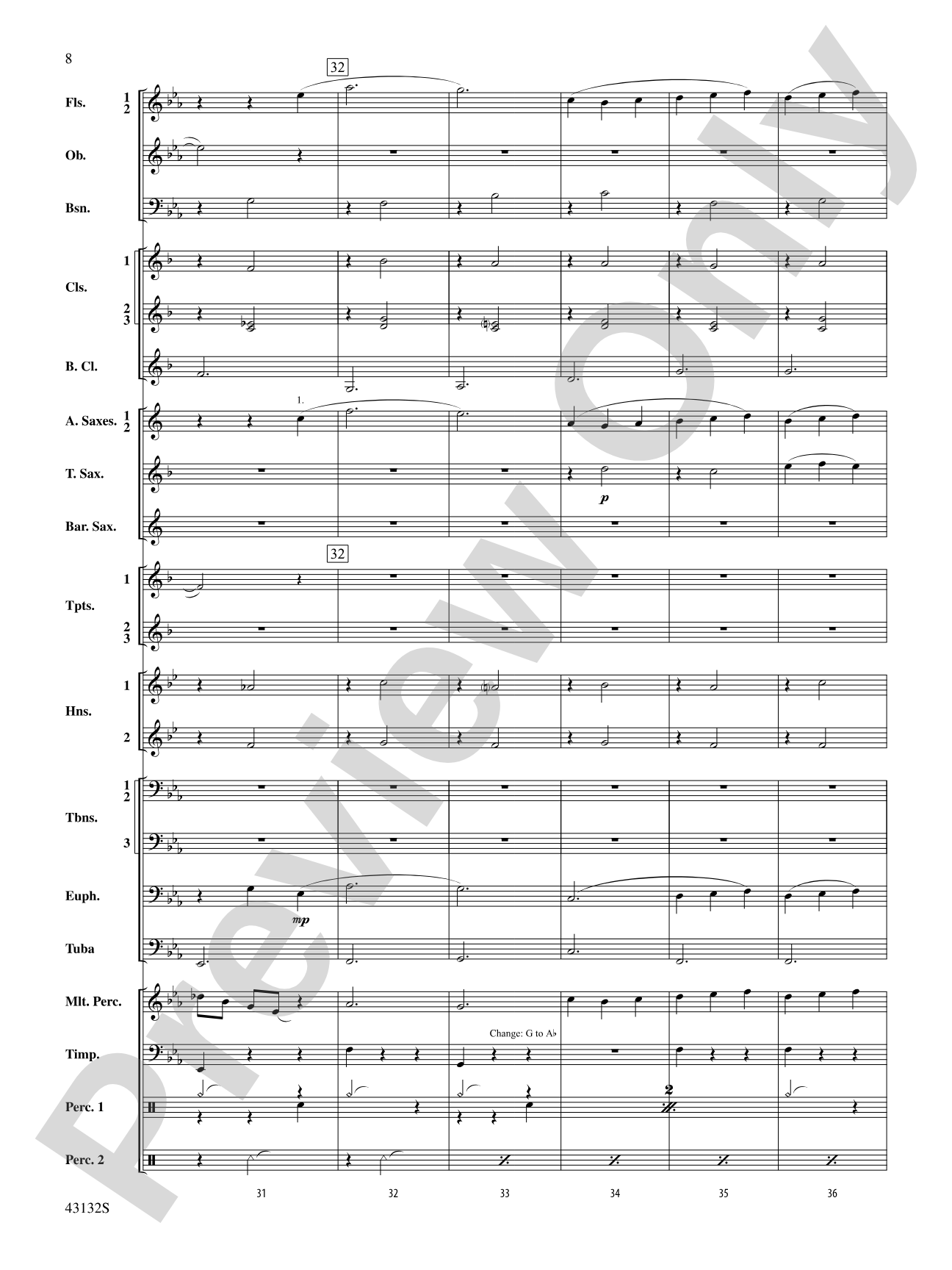 Festival Dance: Concert Band Conductor Score & Parts