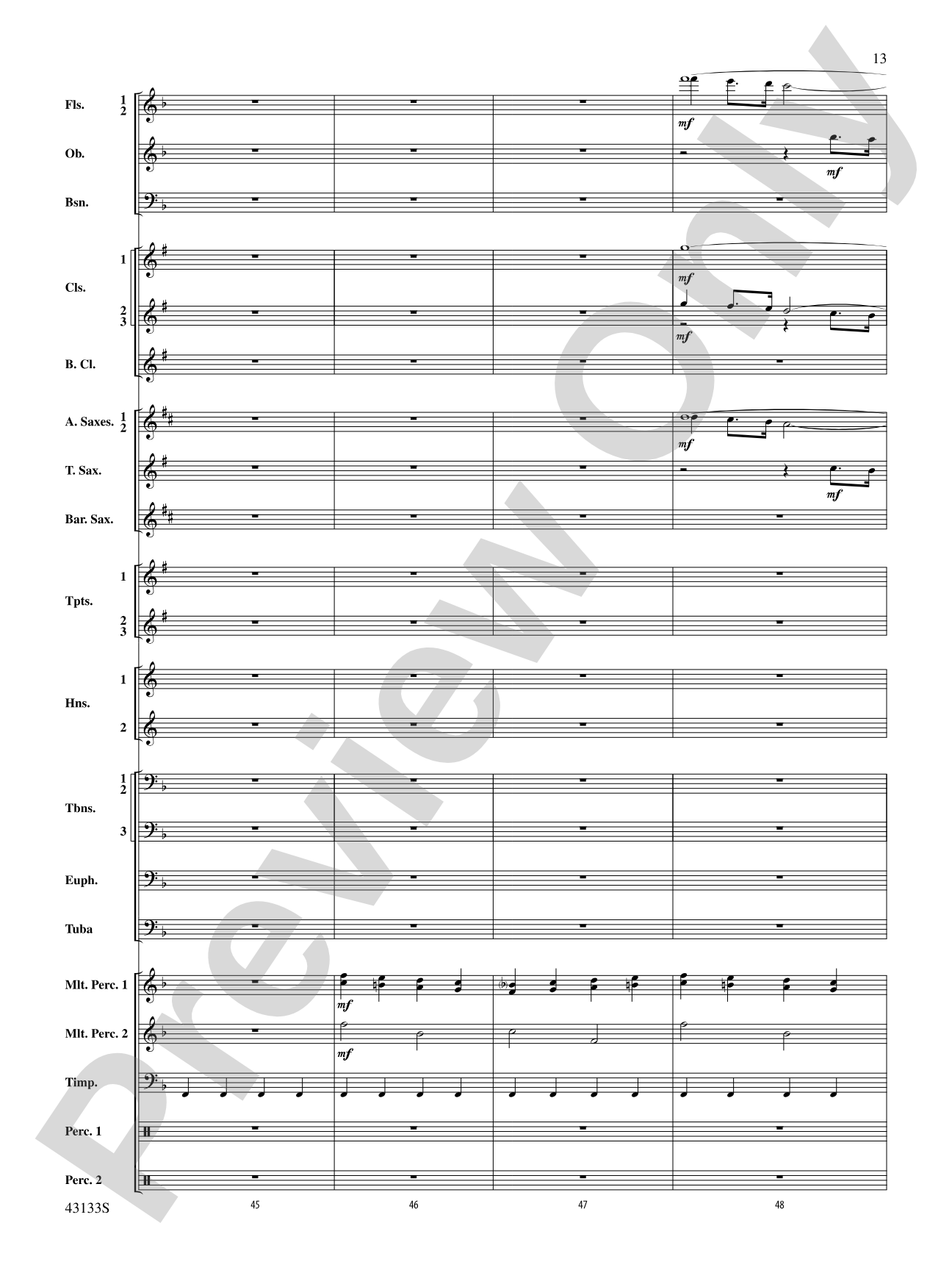 And Heaven and Nature Ring!: Concert Band Conductor Score & Parts