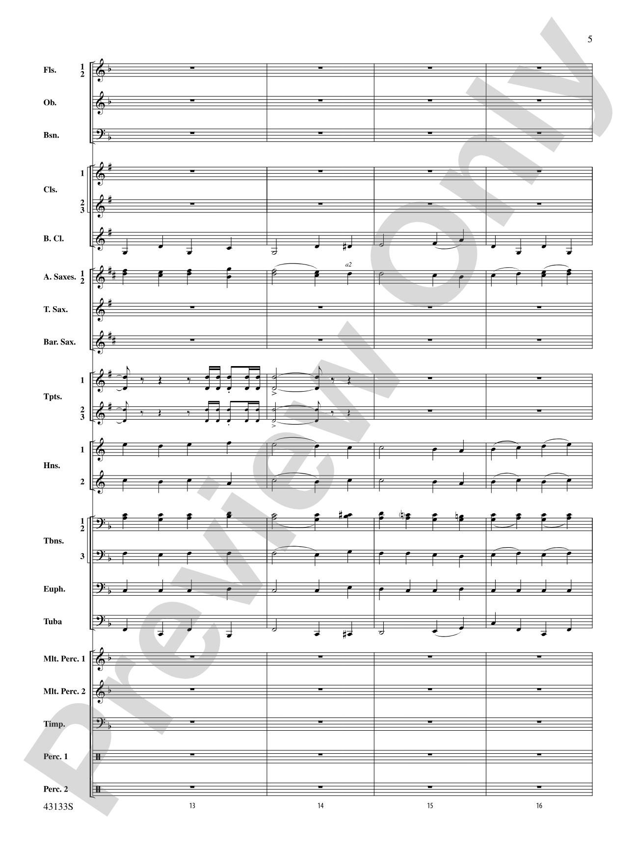And Heaven and Nature Ring!: Concert Band Conductor Score & Parts