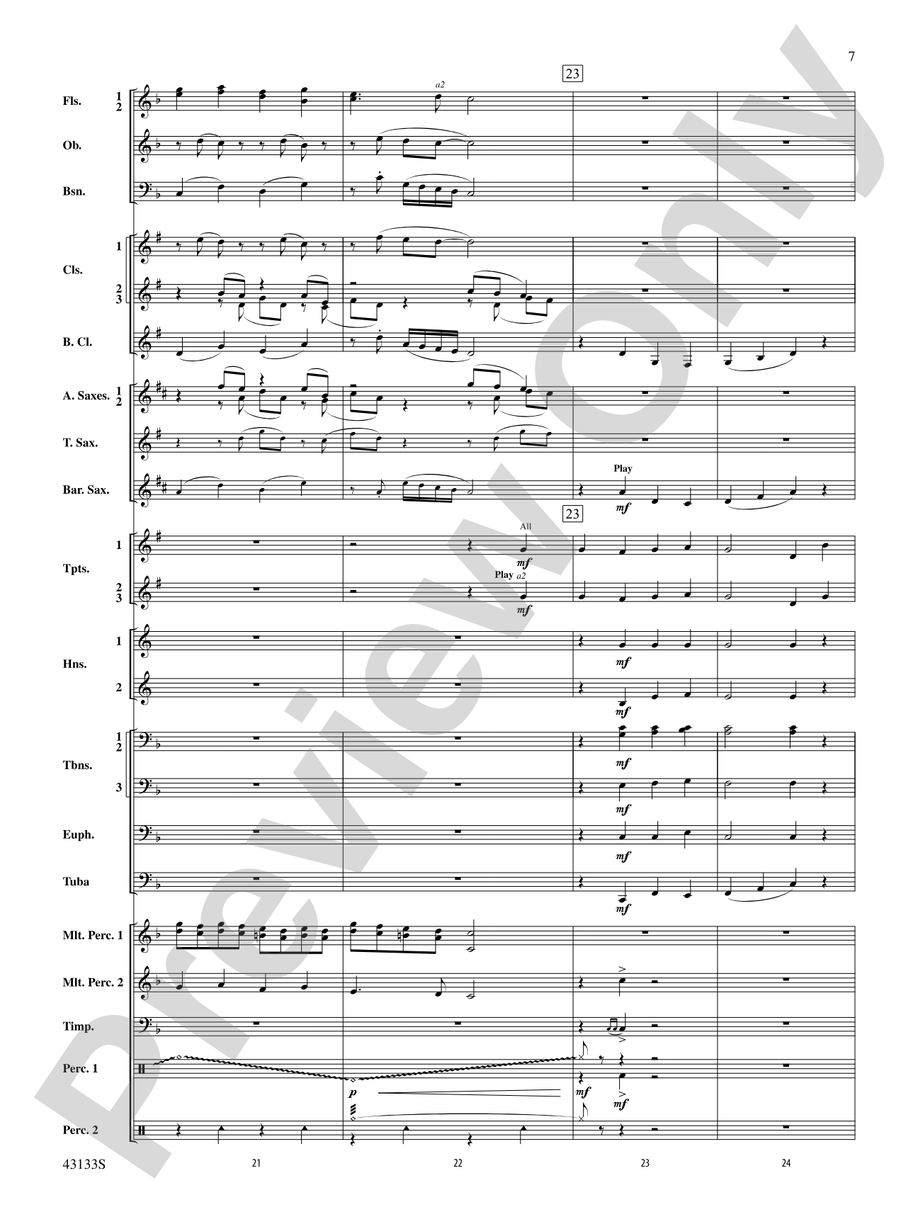 And Heaven and Nature Ring!: Concert Band Conductor Score & Parts
