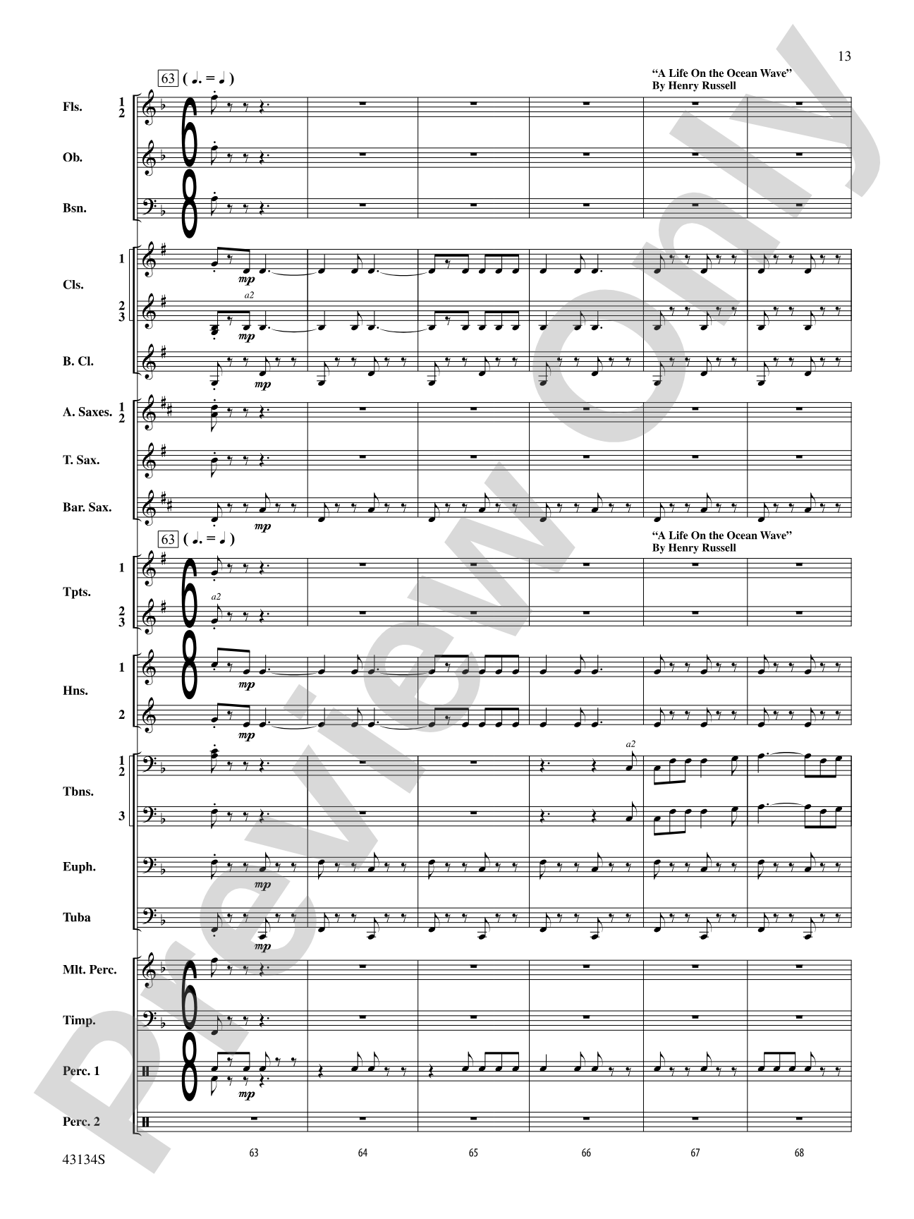 Pass in Review: Concert Band Conductor Score & Parts