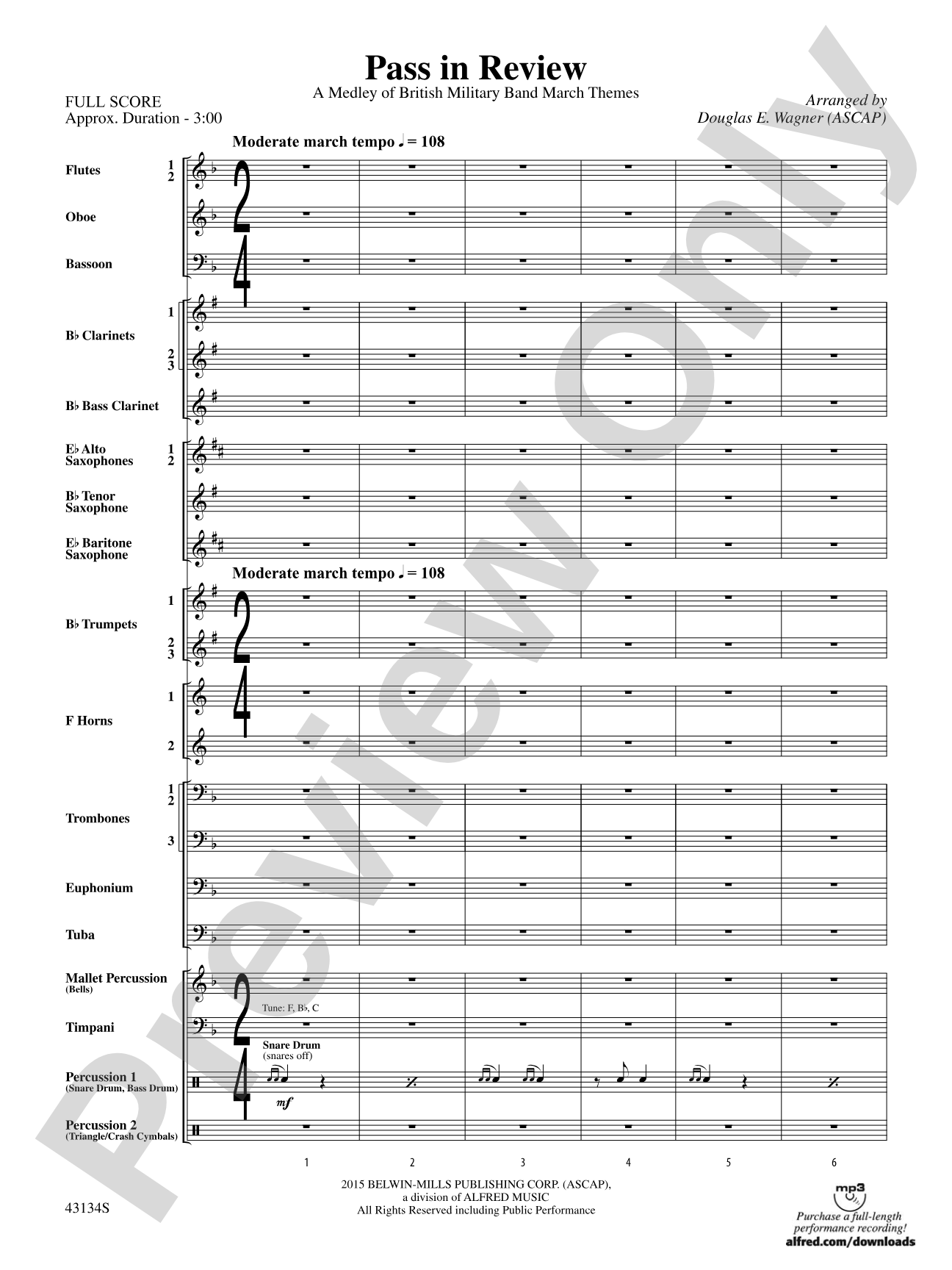 Pass in Review: Concert Band Conductor Score & Parts