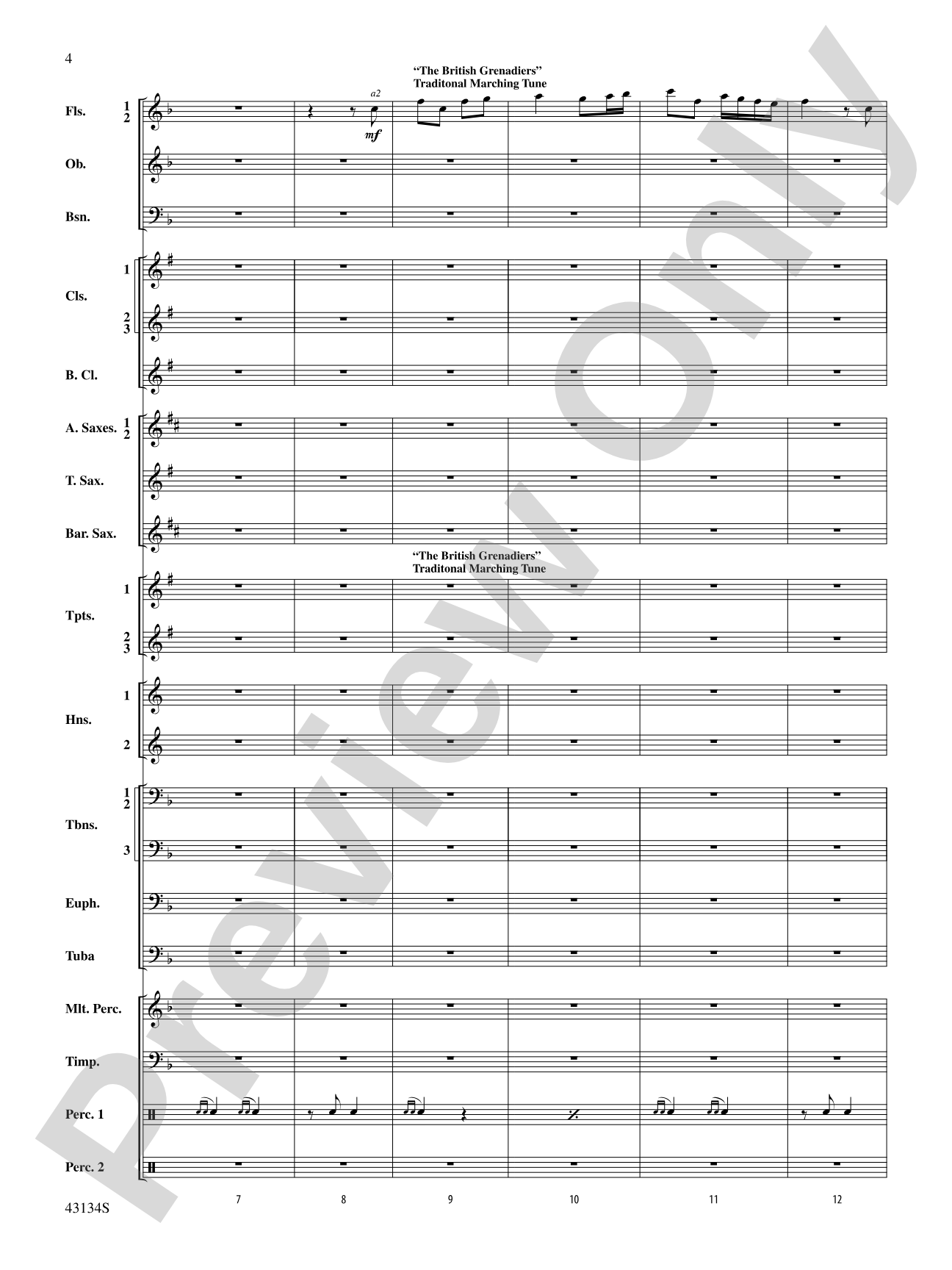 Pass in Review: Concert Band Conductor Score & Parts