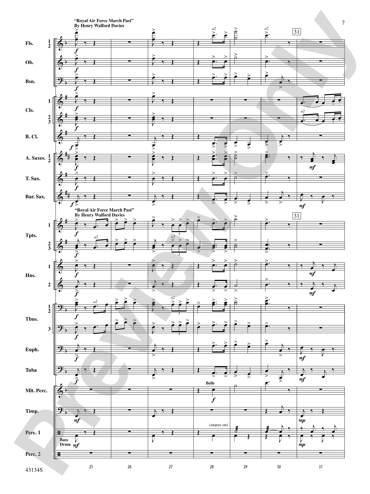 Pass in Review: Concert Band Conductor Score & Parts